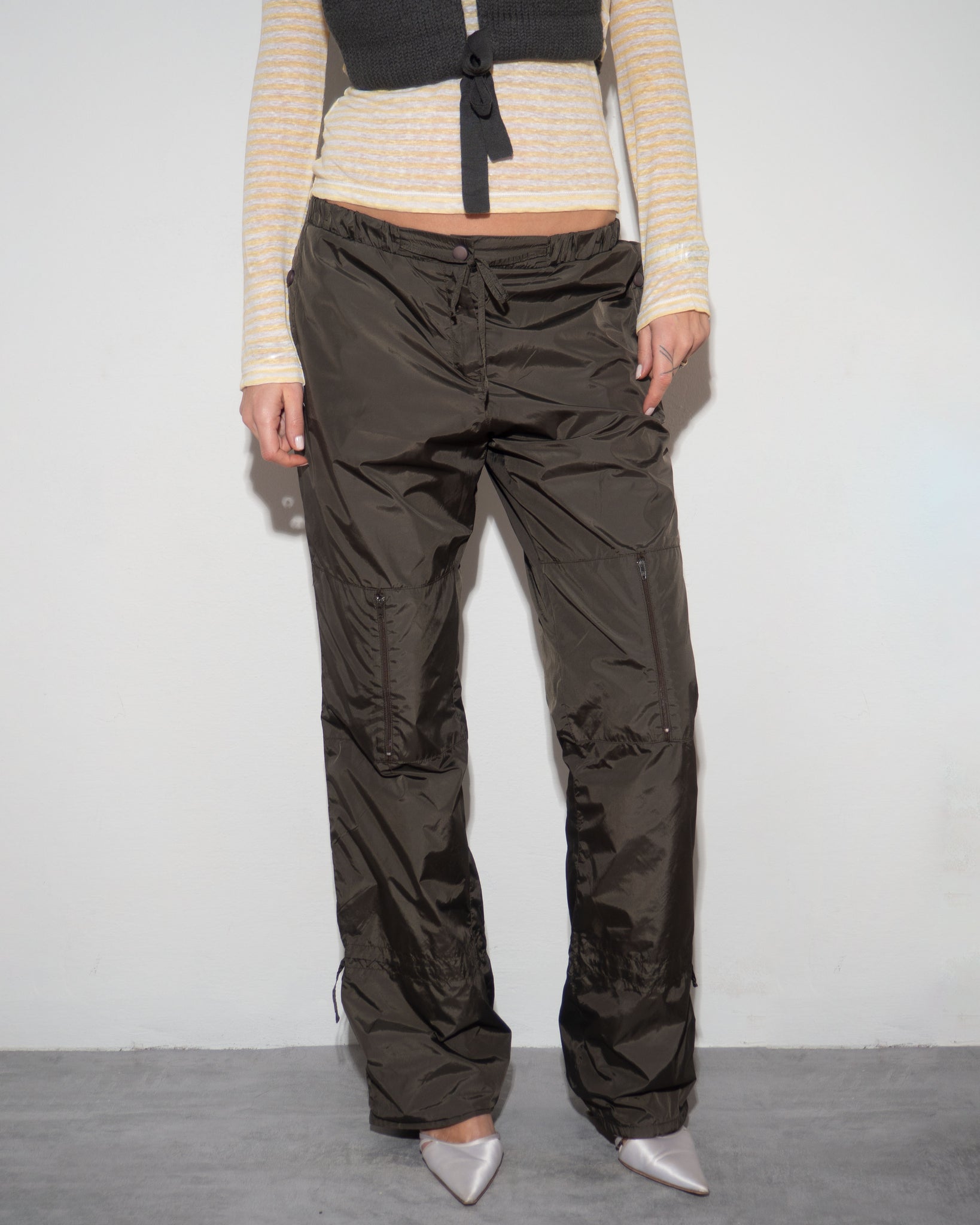 Khaki Parachute Pants