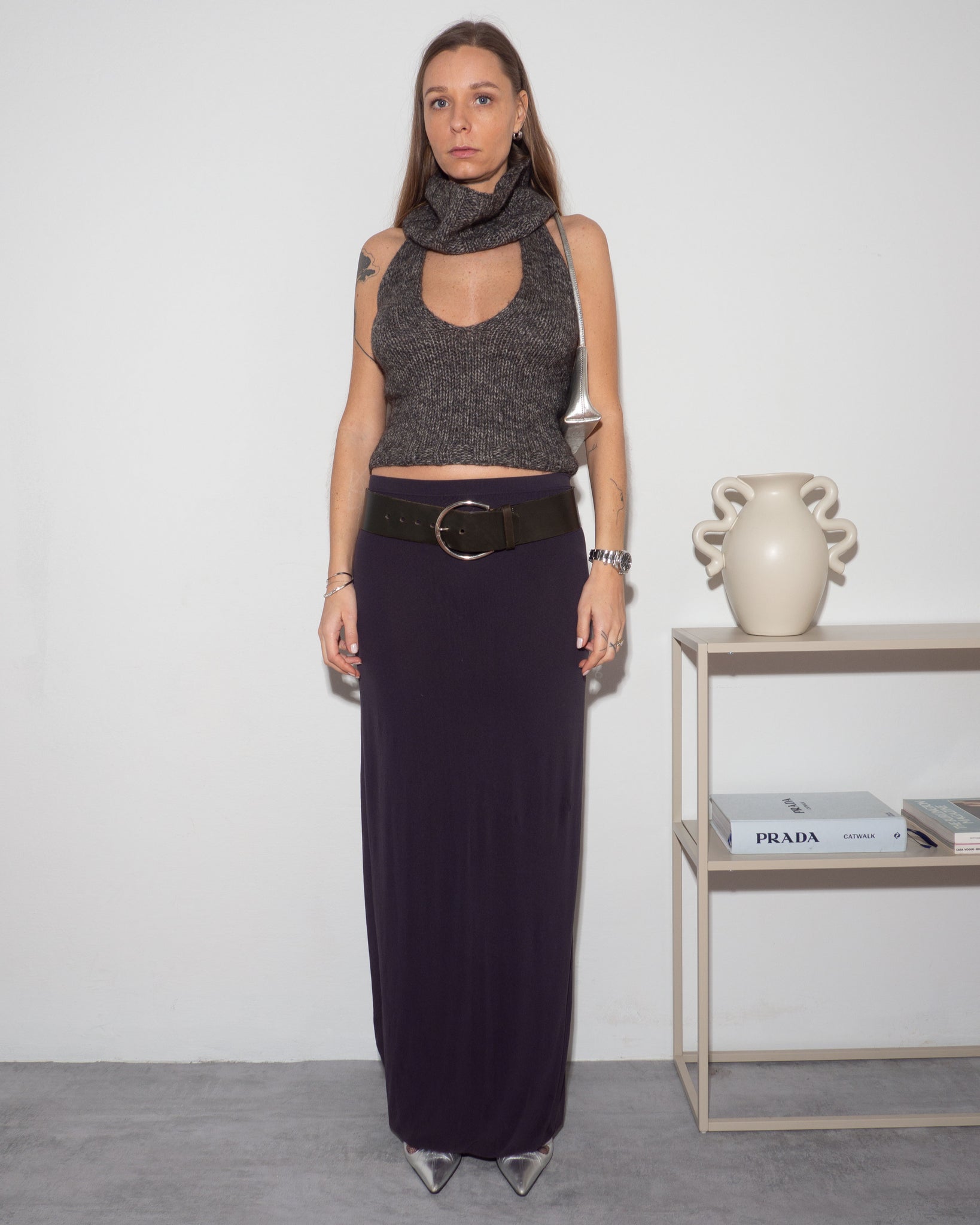 Nylon Maxi Skirt