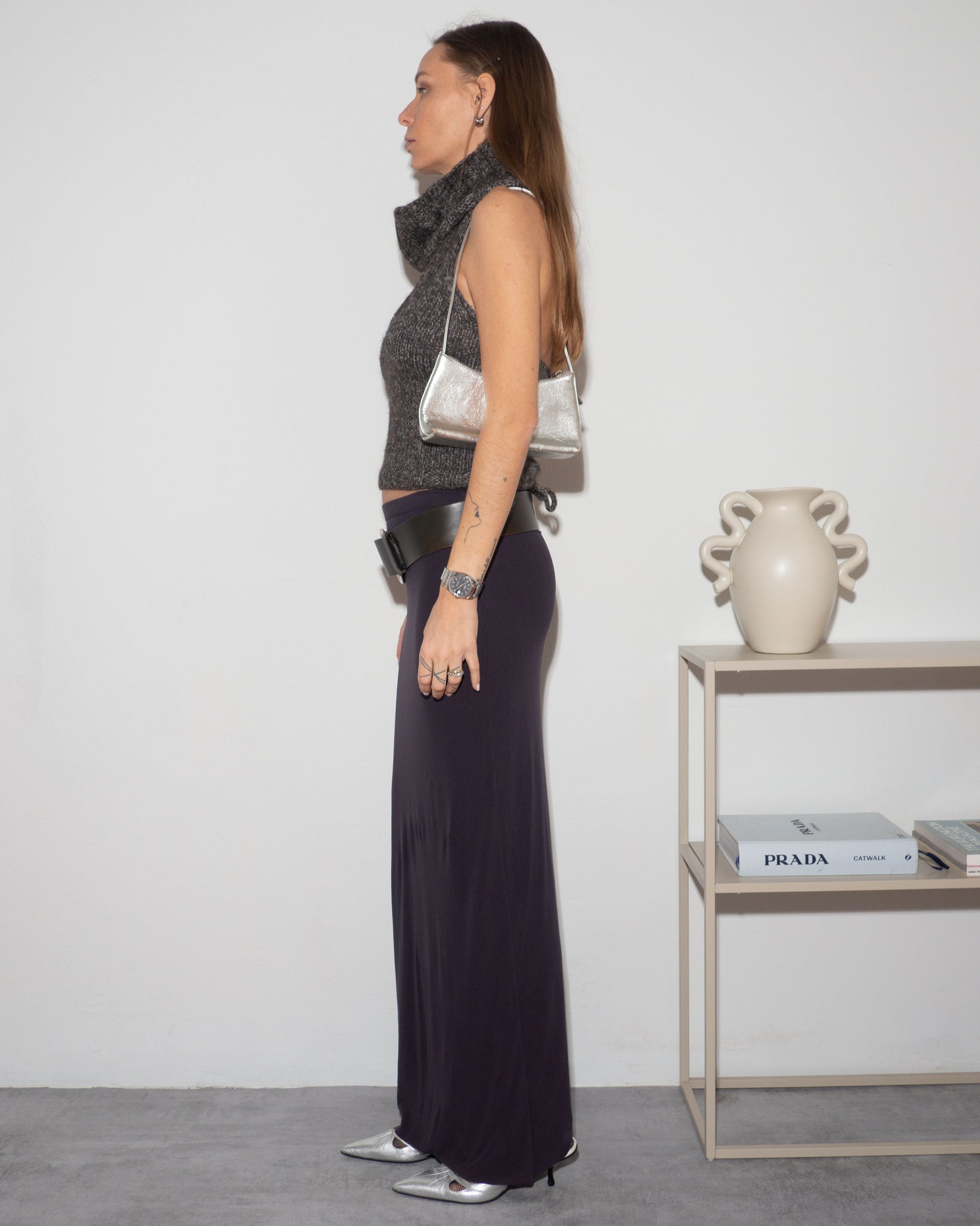 Nylon Maxi Skirt