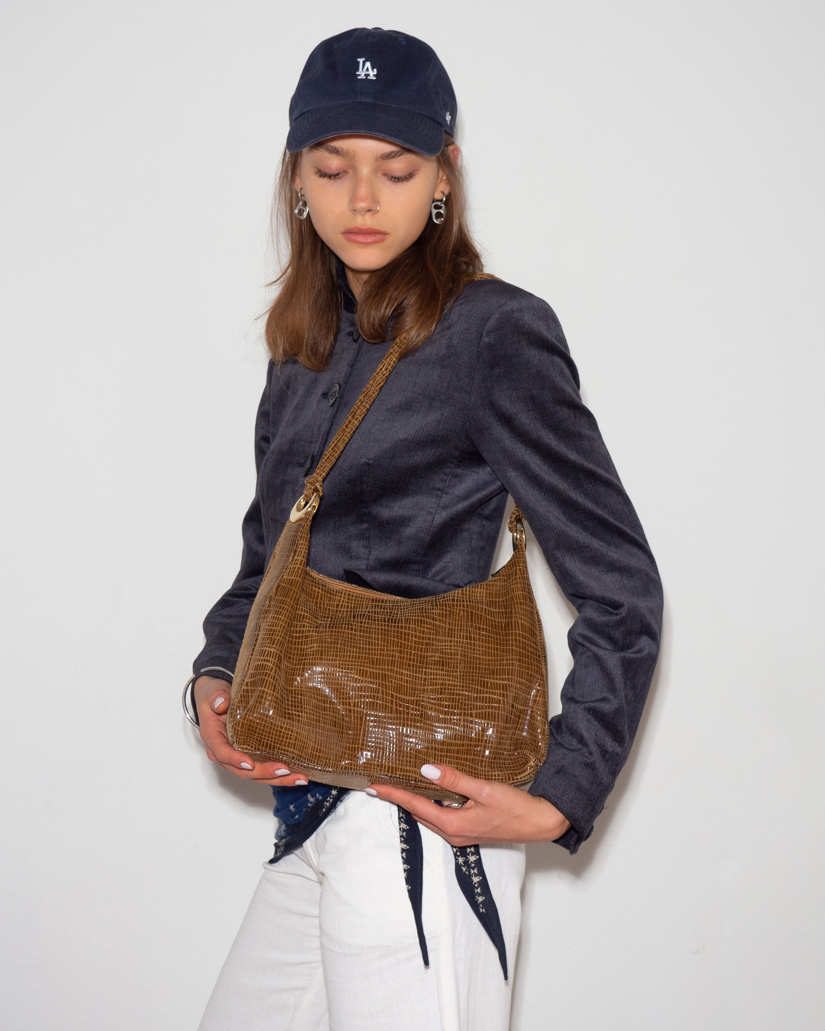 Embossed Shoulder Bag