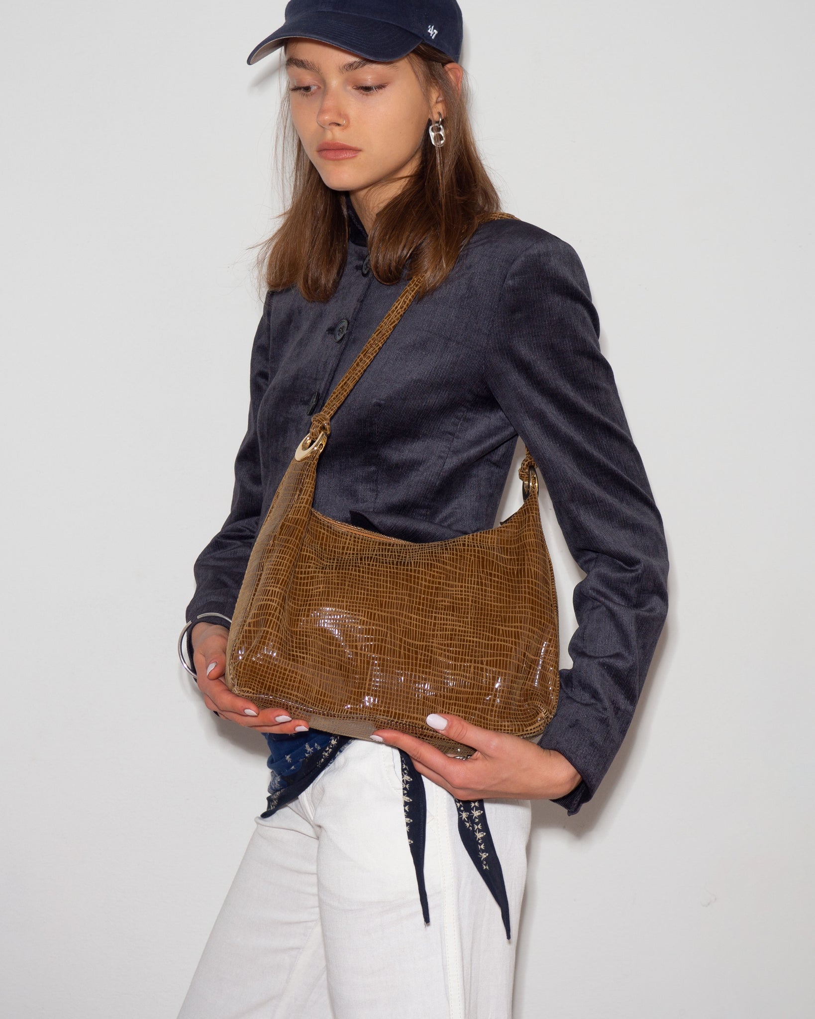 Embossed Shoulder Bag