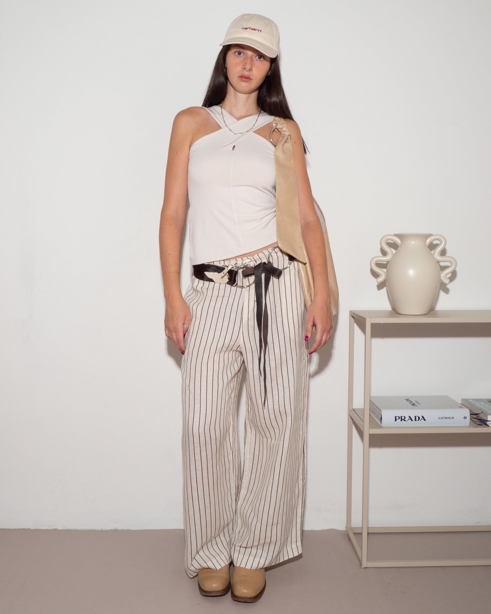 Linen Striped Pants