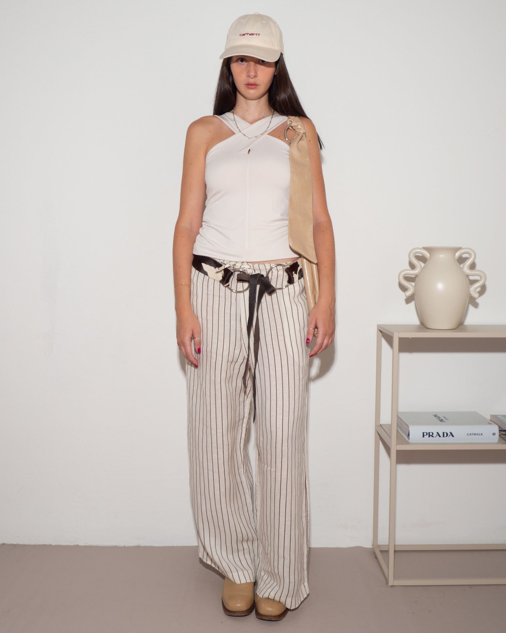 Linen Striped Pants