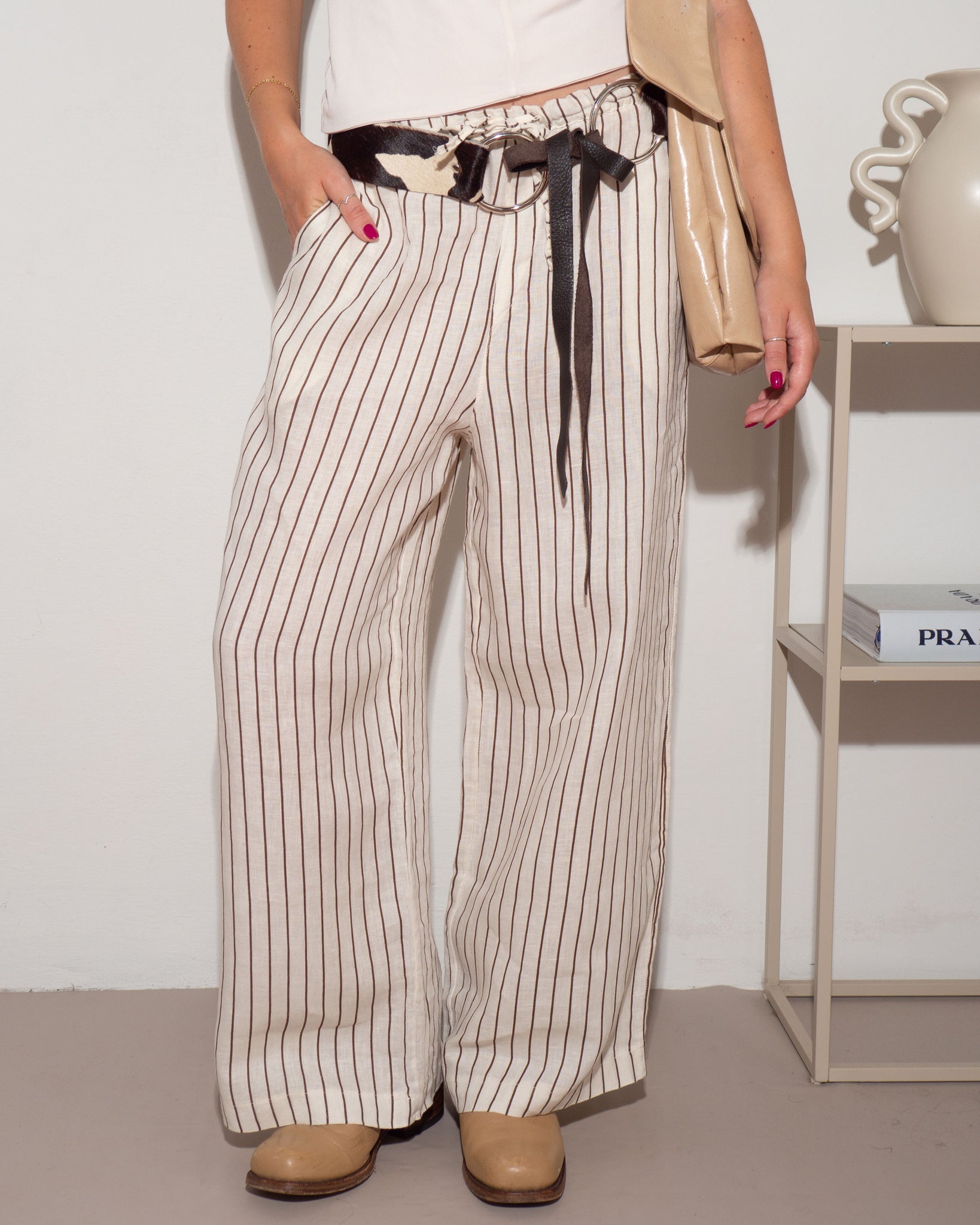 Linen Striped Pants