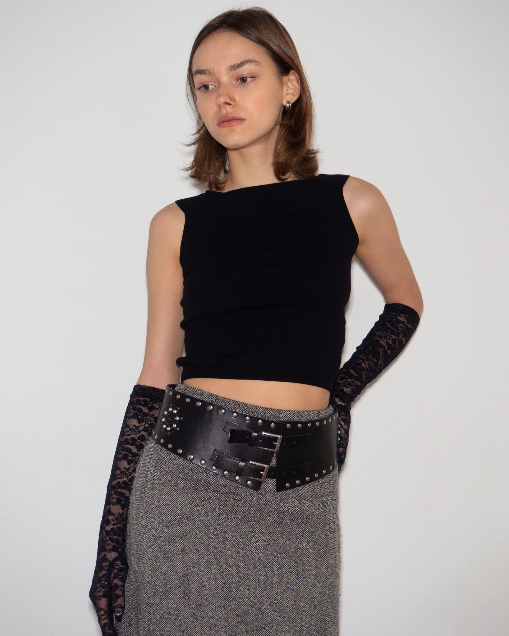 Leather Embellished Belt