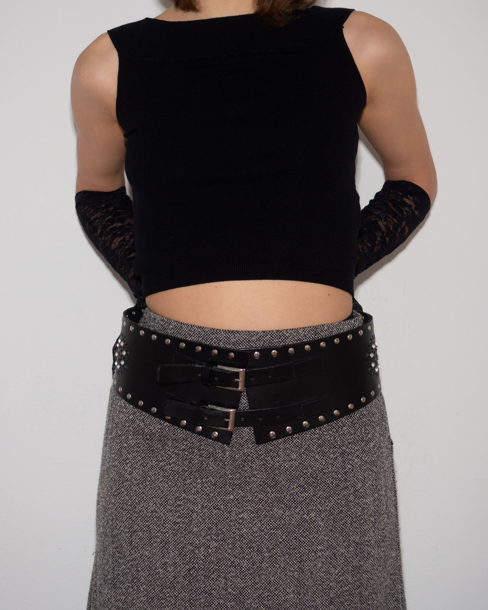 Leather Embellished Belt