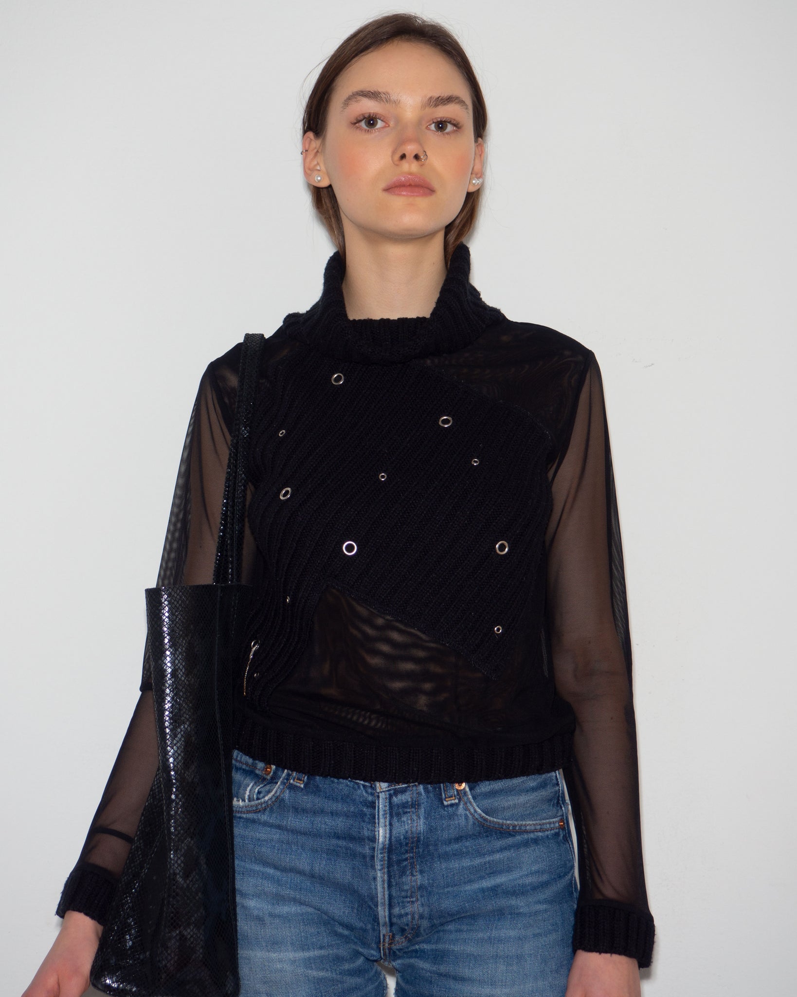 Knitted Mesh Sweater