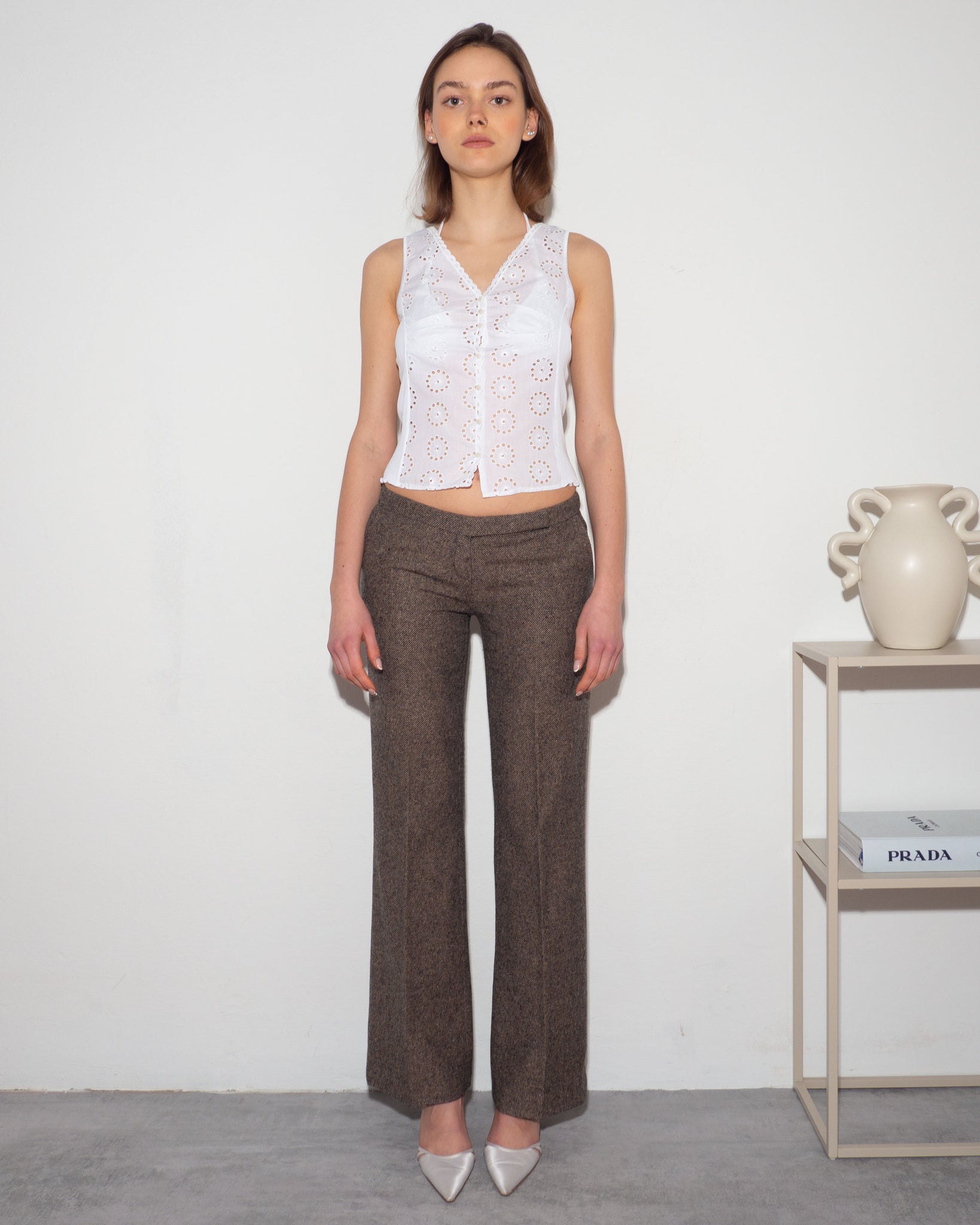 Wool/Silk Blend Trousers