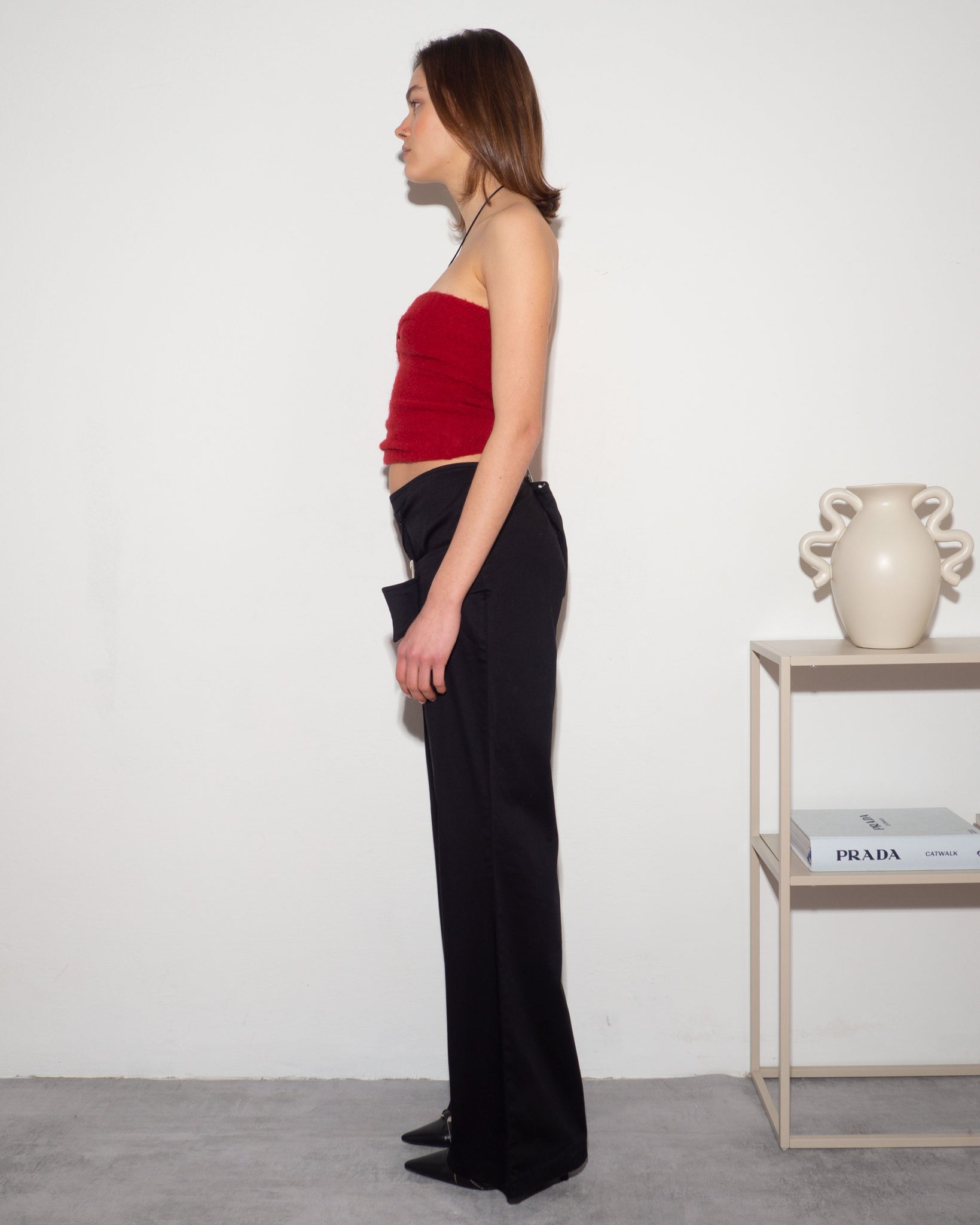 Asymmetric Belted Pants