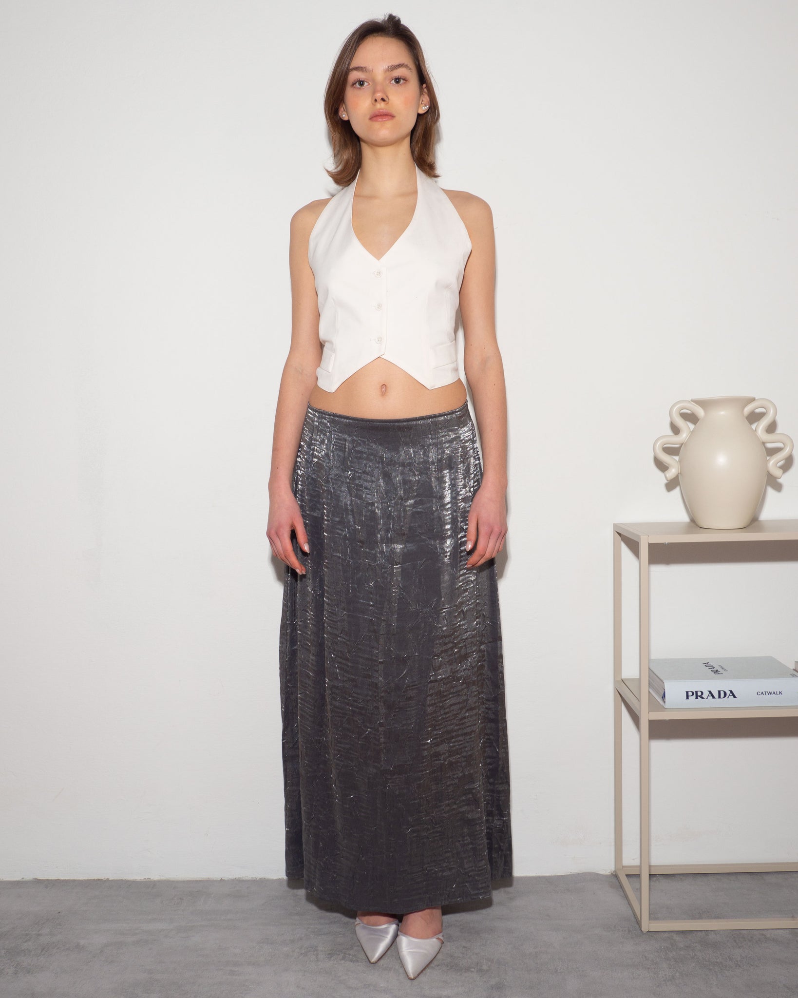 Silver Maxi Skirt