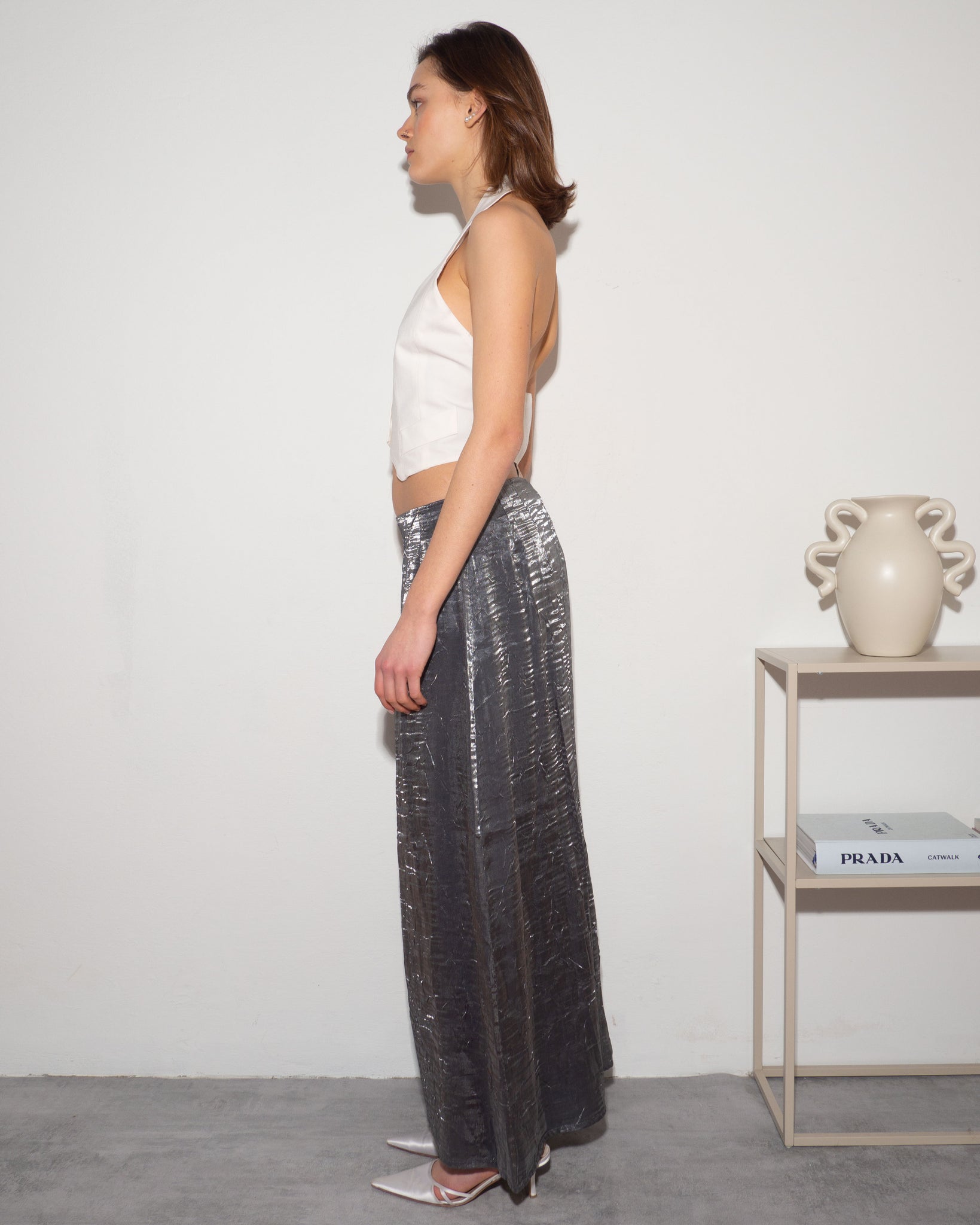 Silver Maxi Skirt