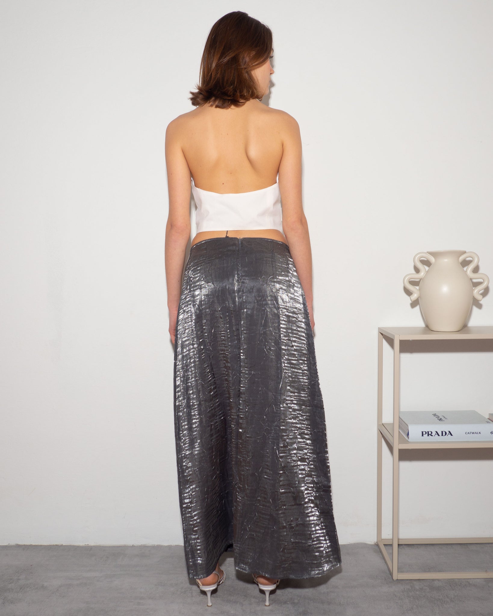 Silver Maxi Skirt