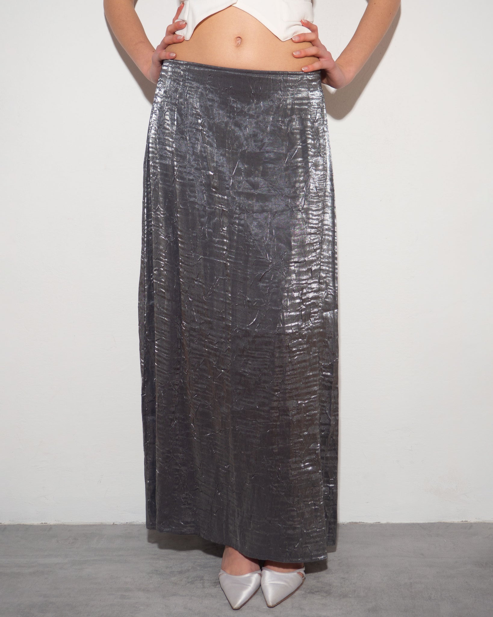 Silver Maxi Skirt