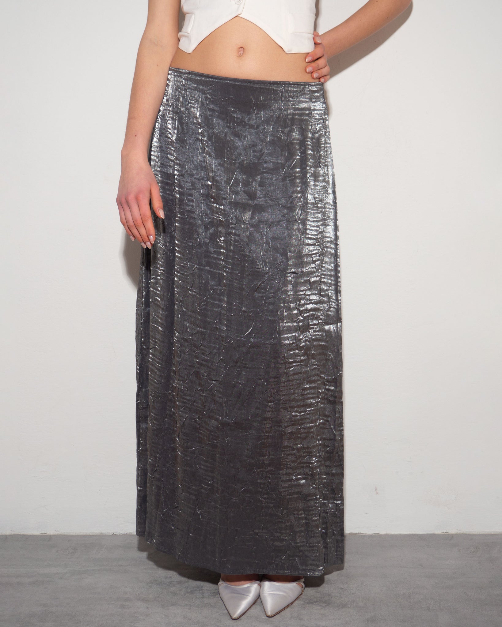 Silver Maxi Skirt