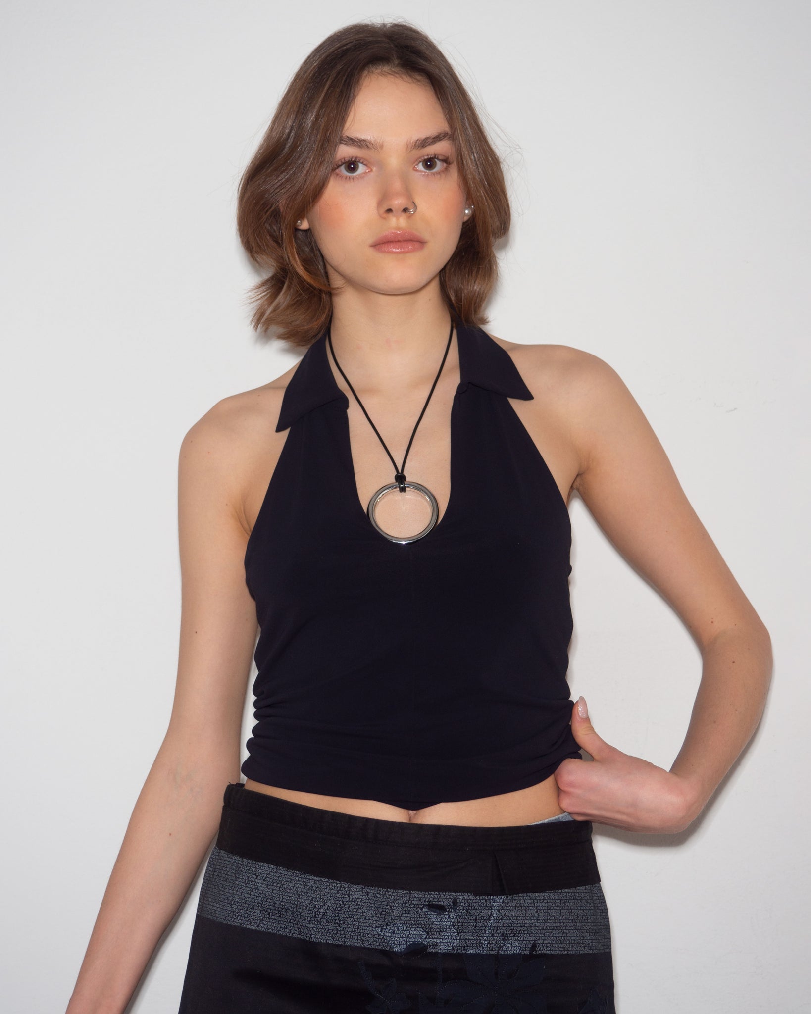 Black Halter Top