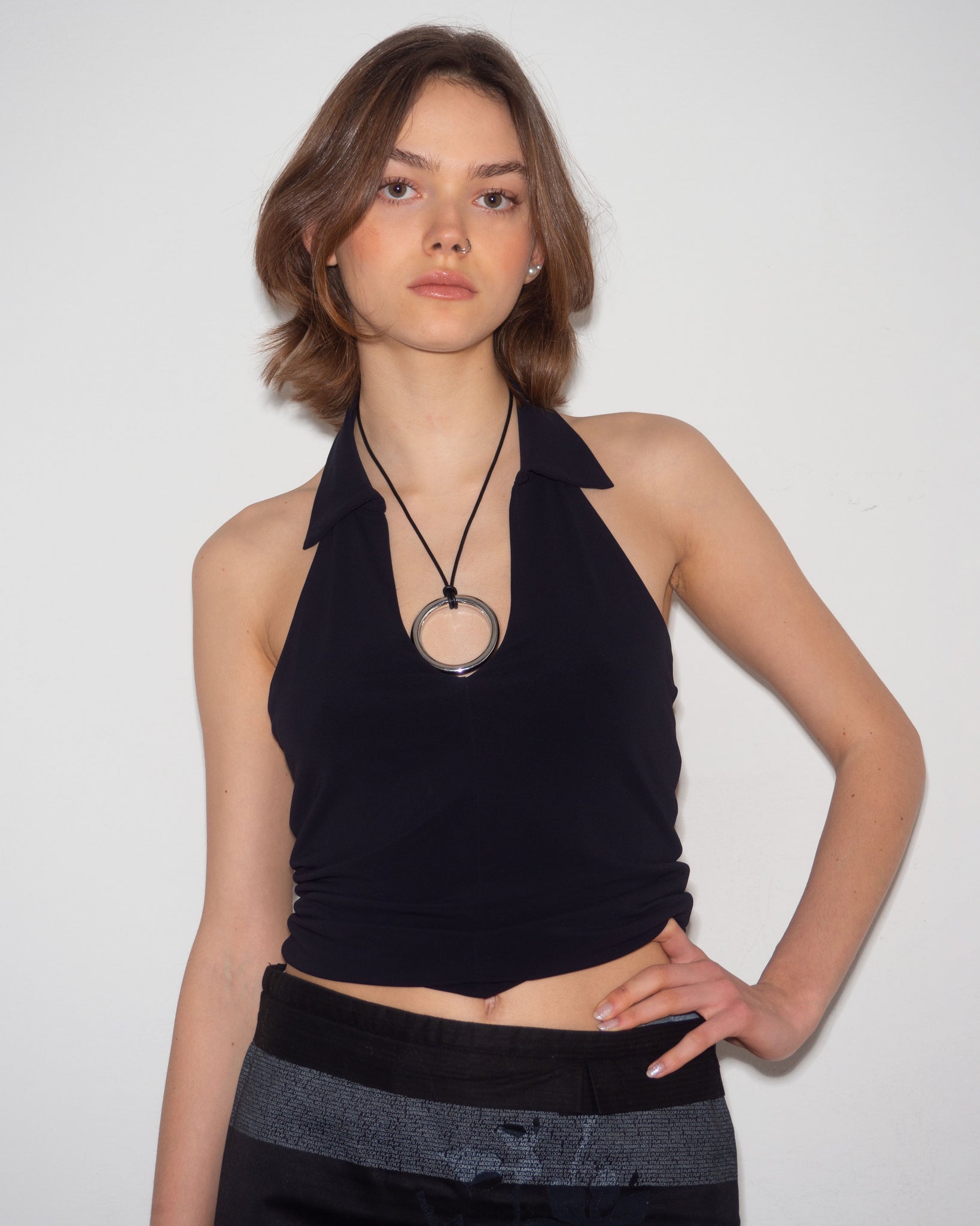 Black Halter Top