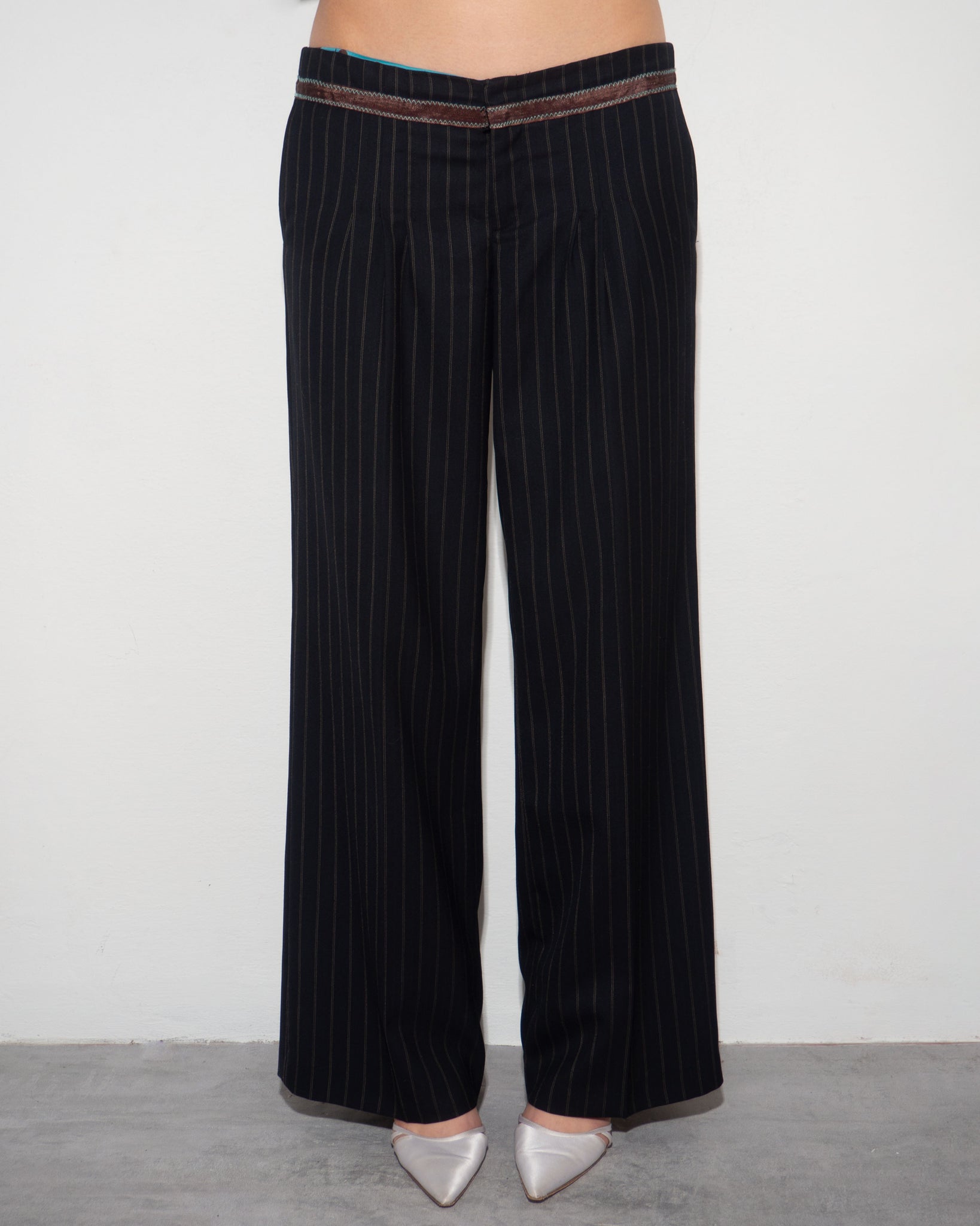 Low Rise Wool Trousers
