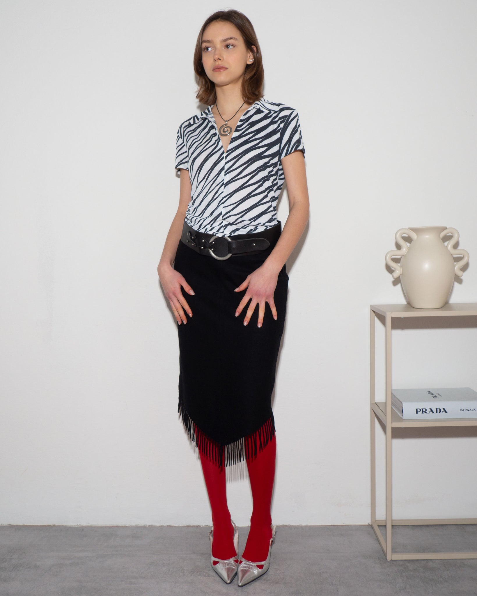 Fringe Midi Skirt