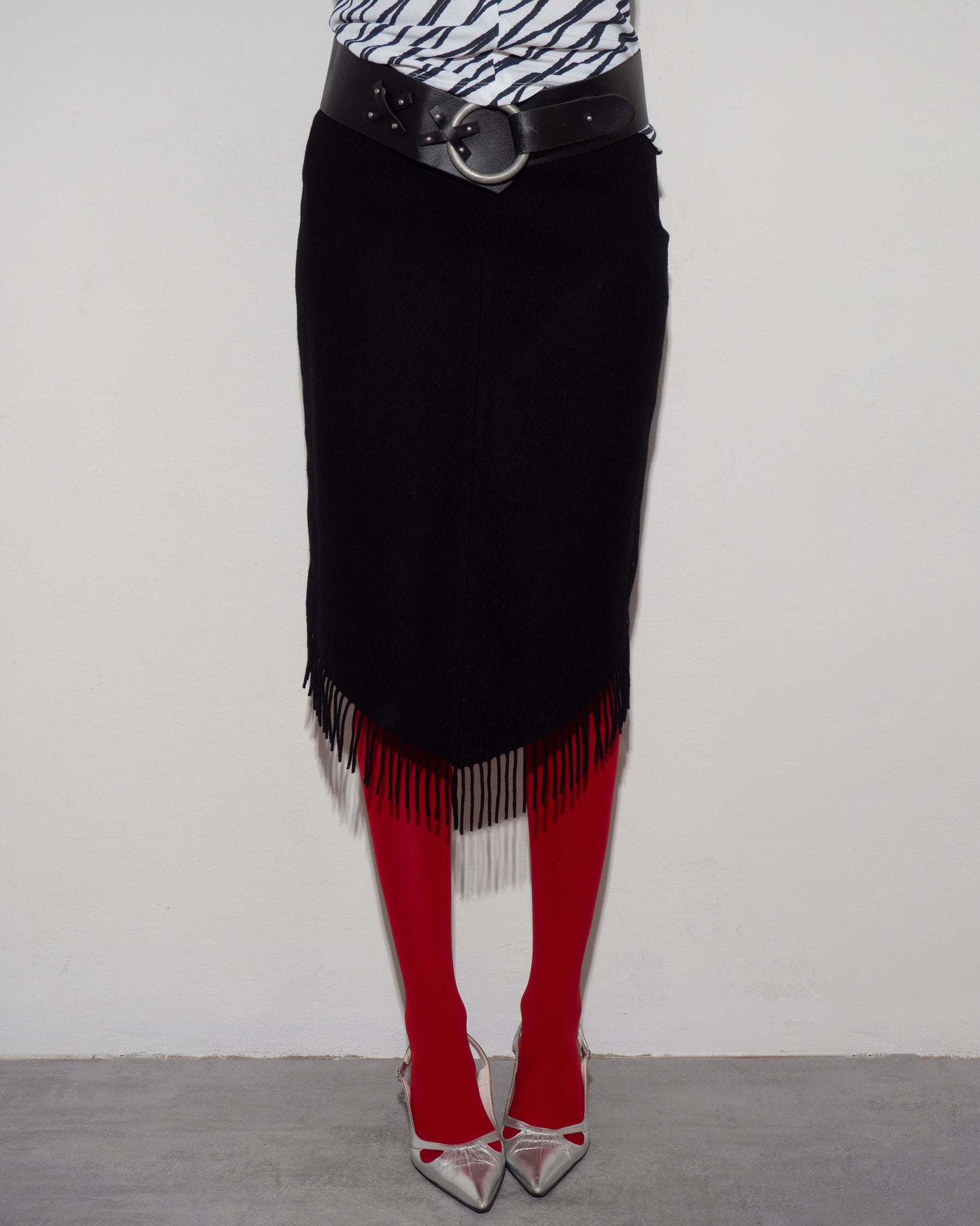 Fringe Midi Skirt