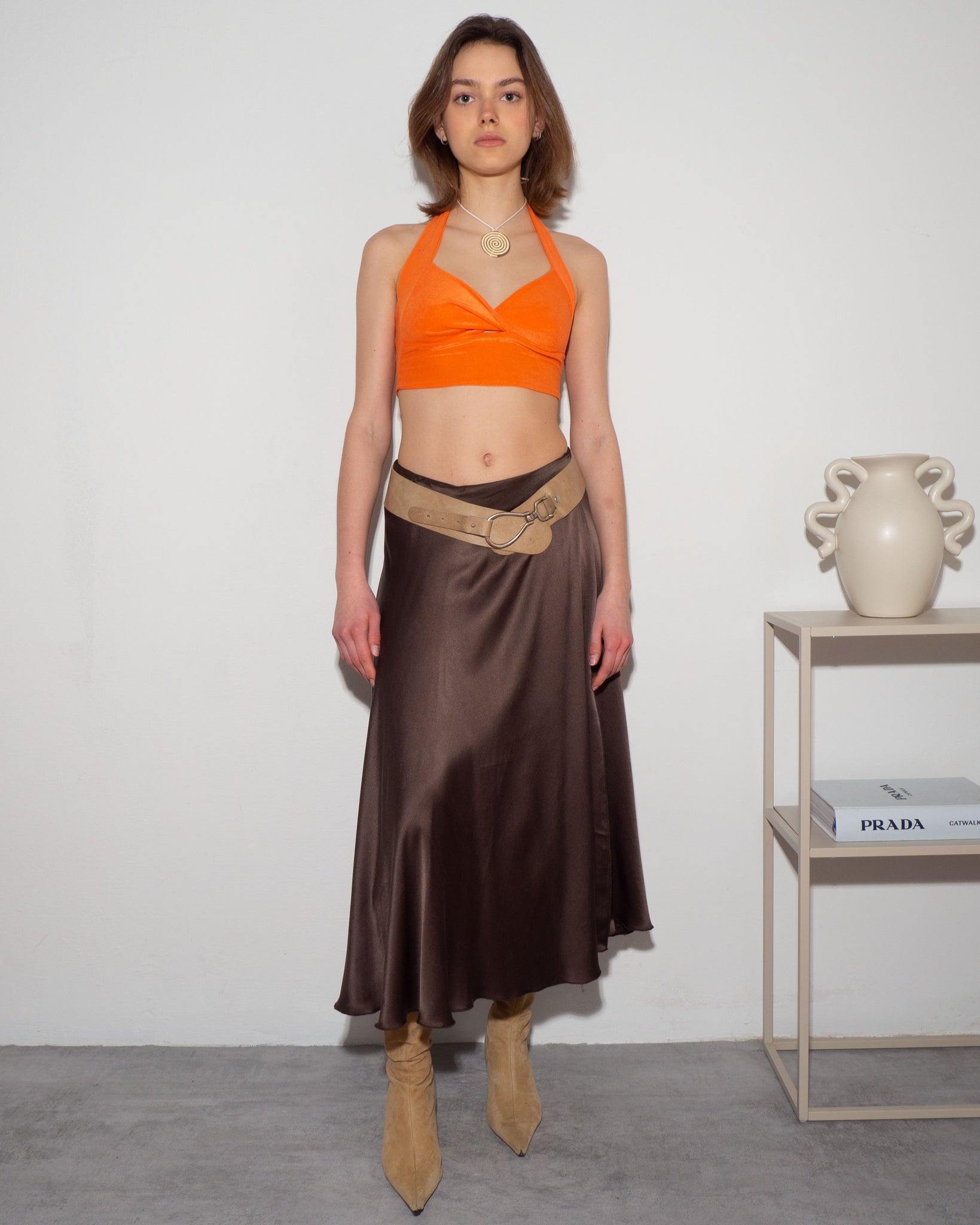 Silk A-Line Skirt