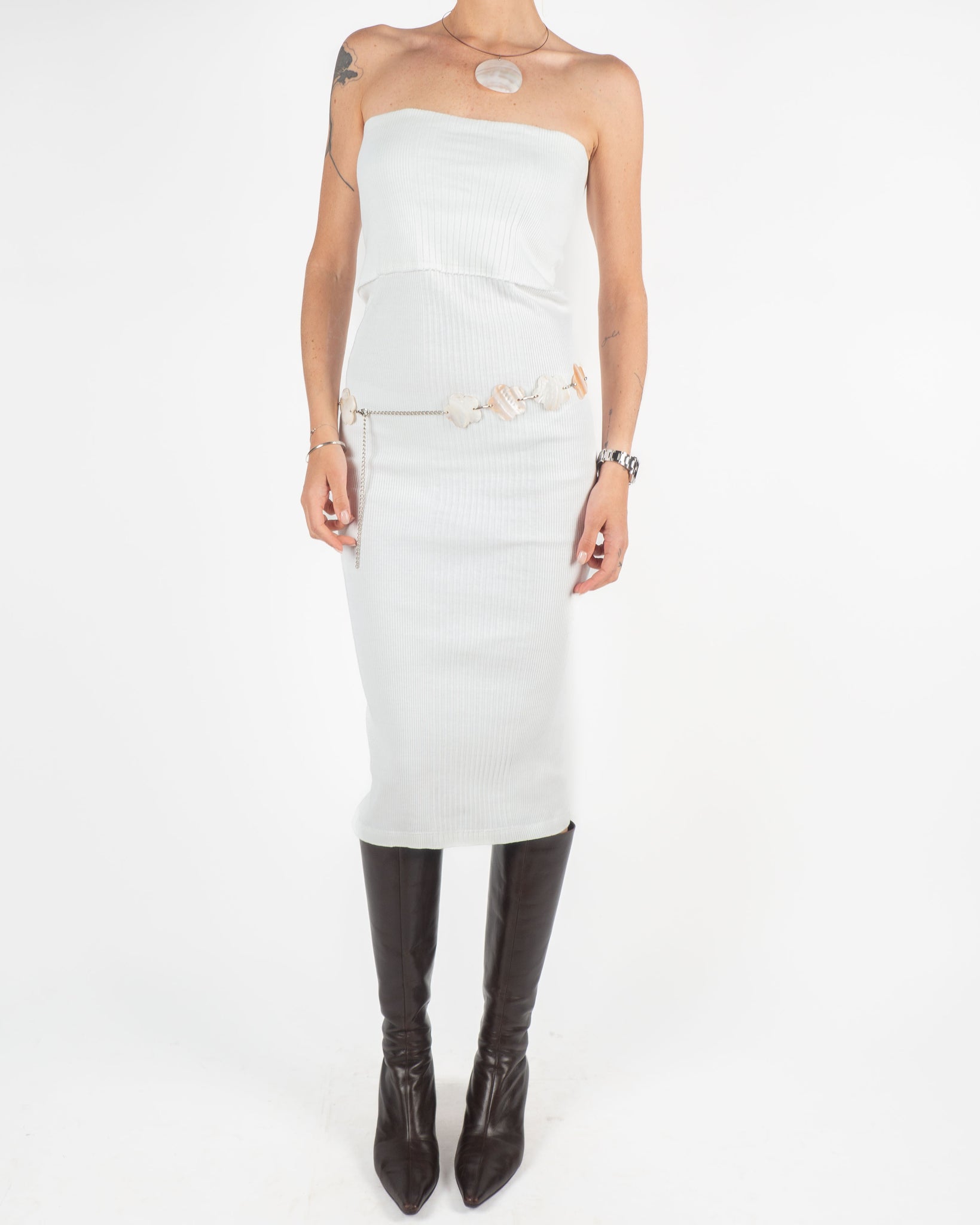 Cotton Strapless Dress