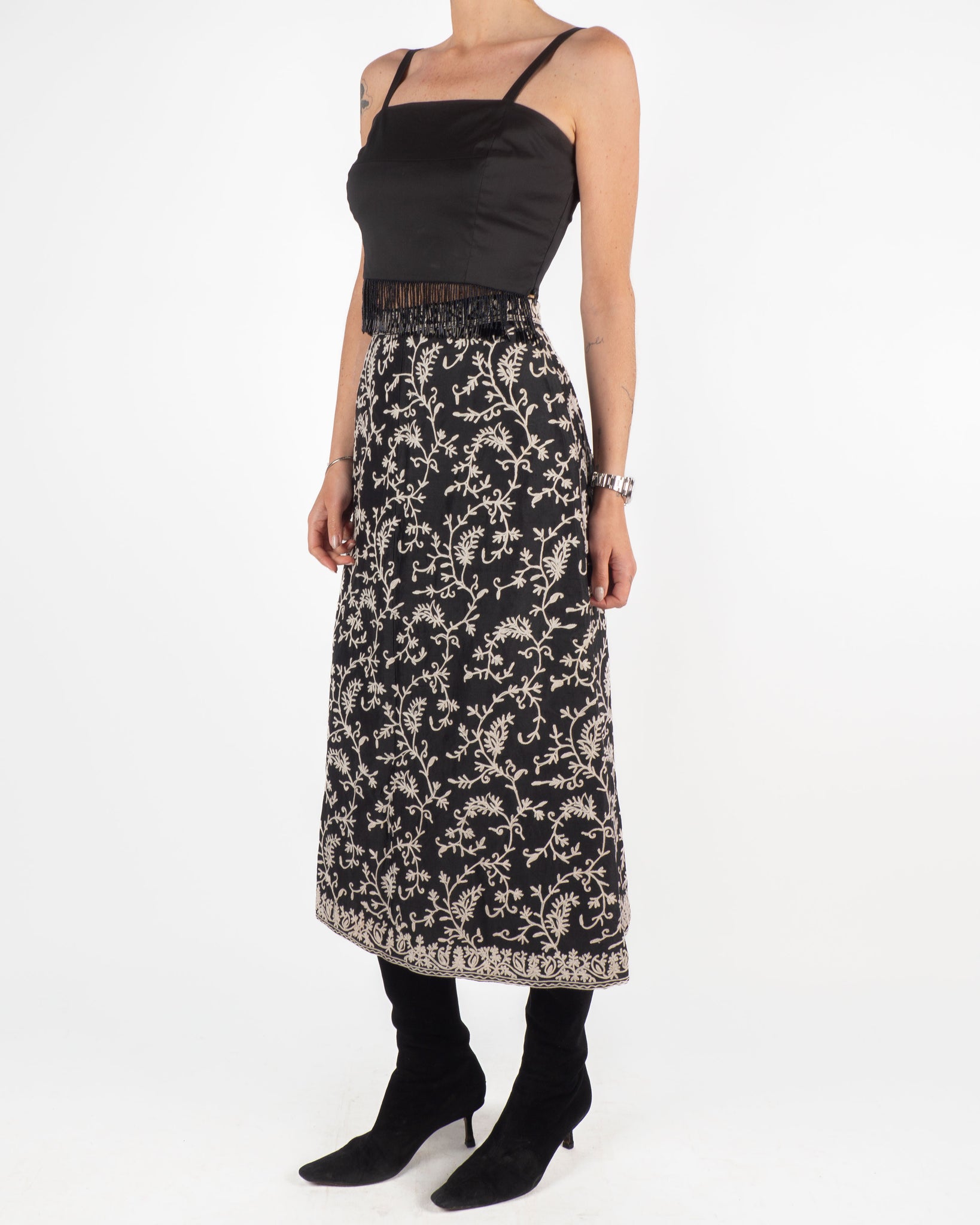 Silk Embroidered Skirt