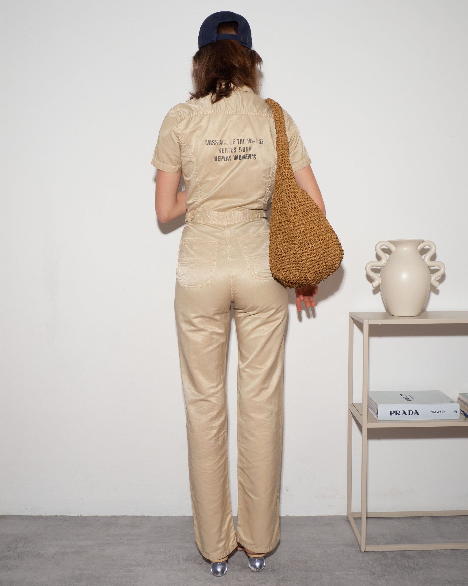 Replay Beige Dungarees