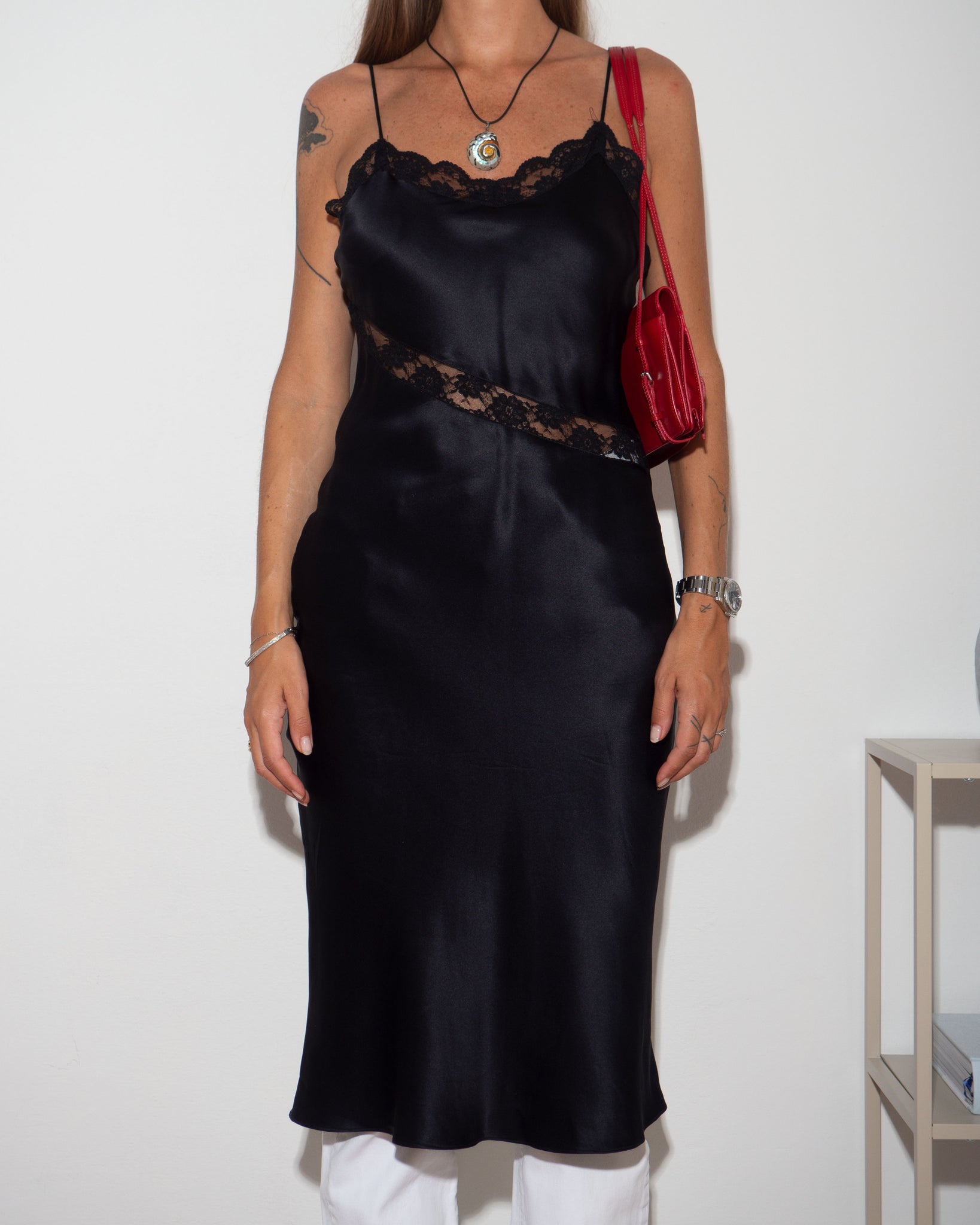 Lace Satin Dress