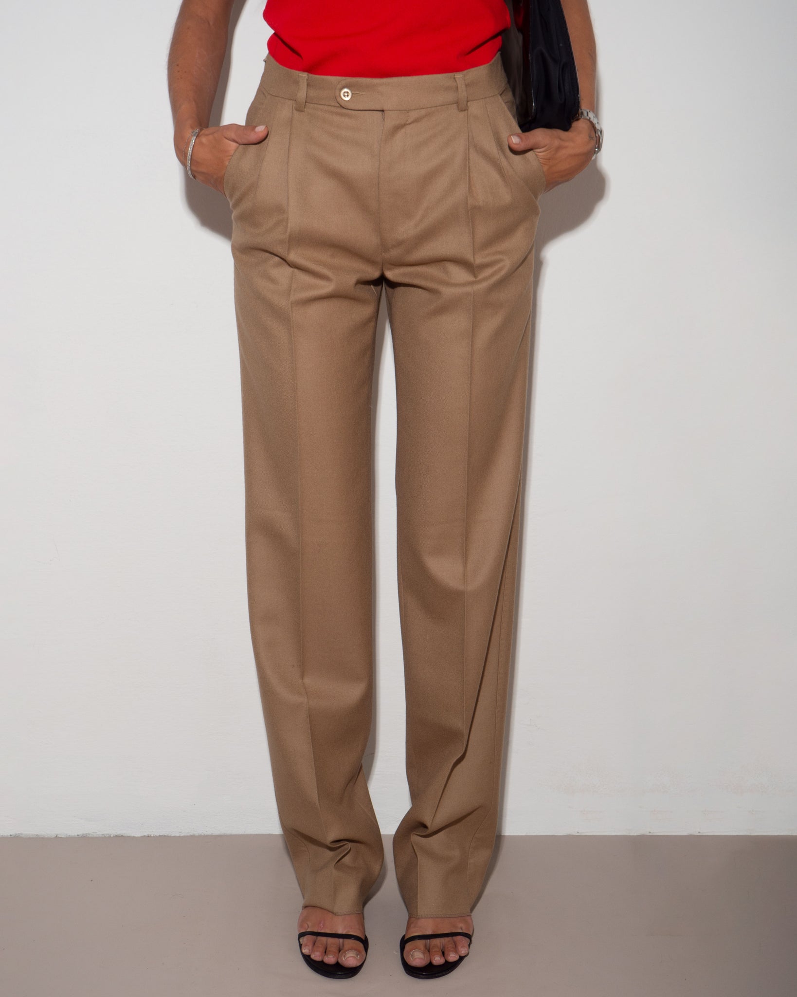 Pleated Wool Trousers