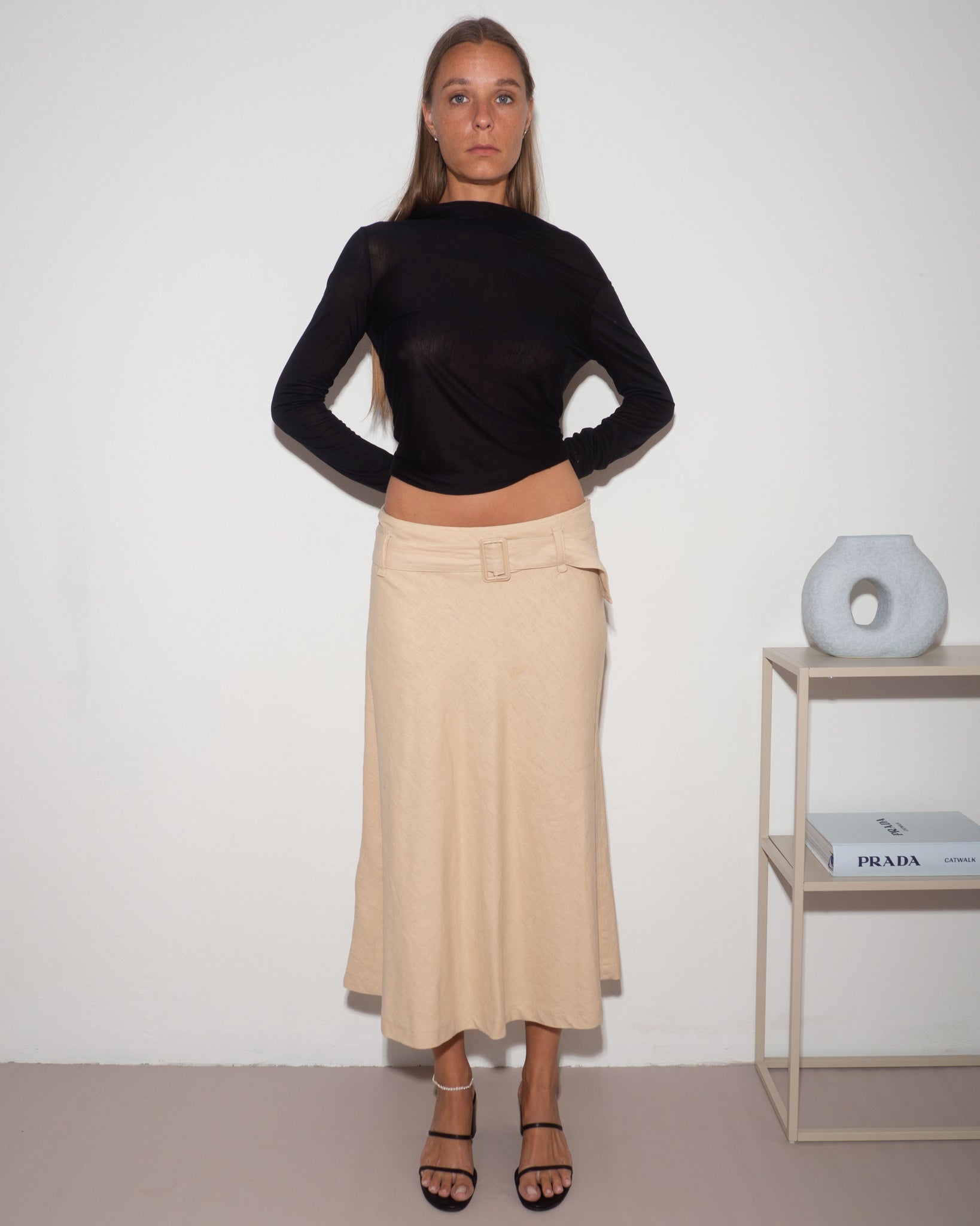 Stefanel Linen Skirt