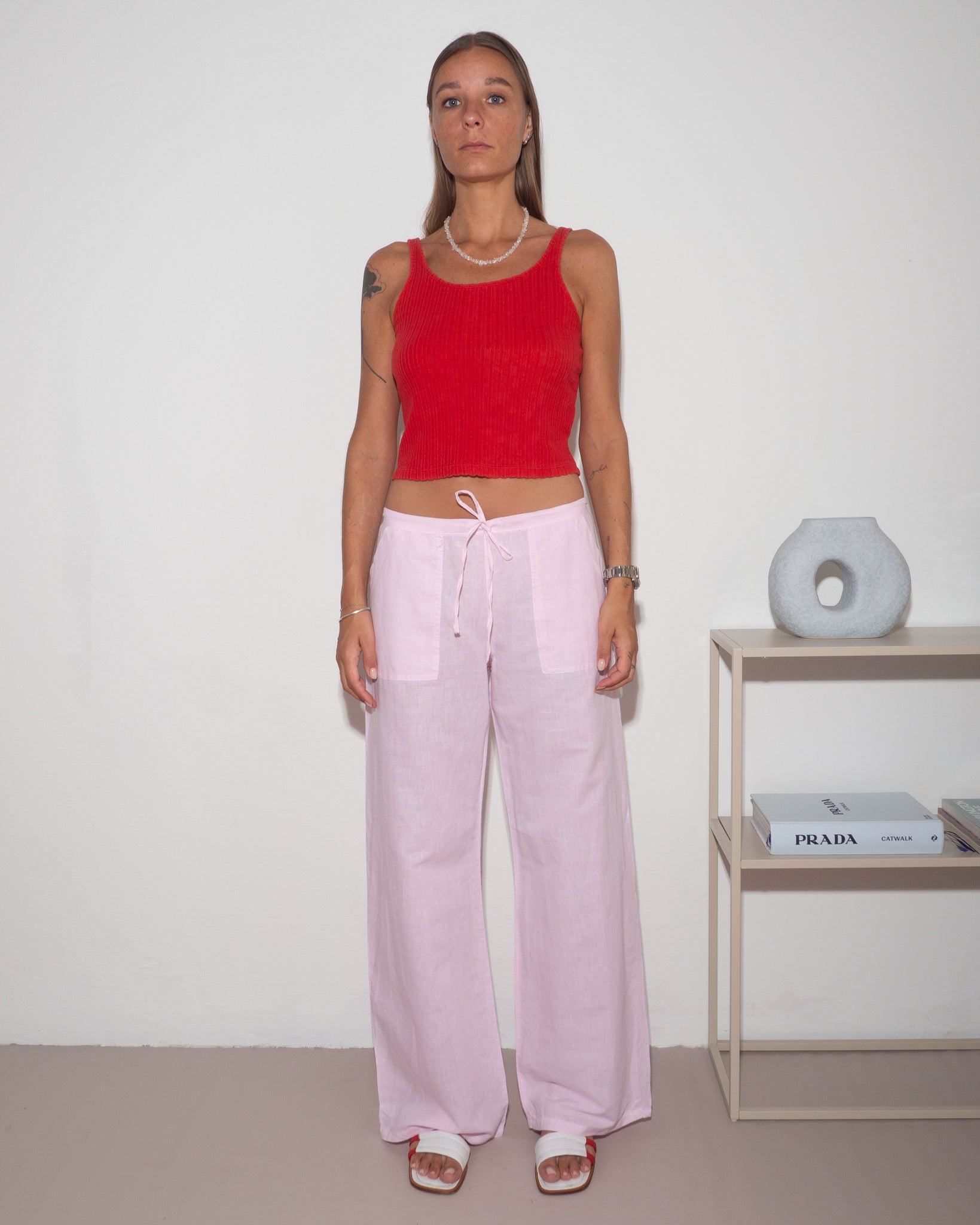 Pink Linen Pants