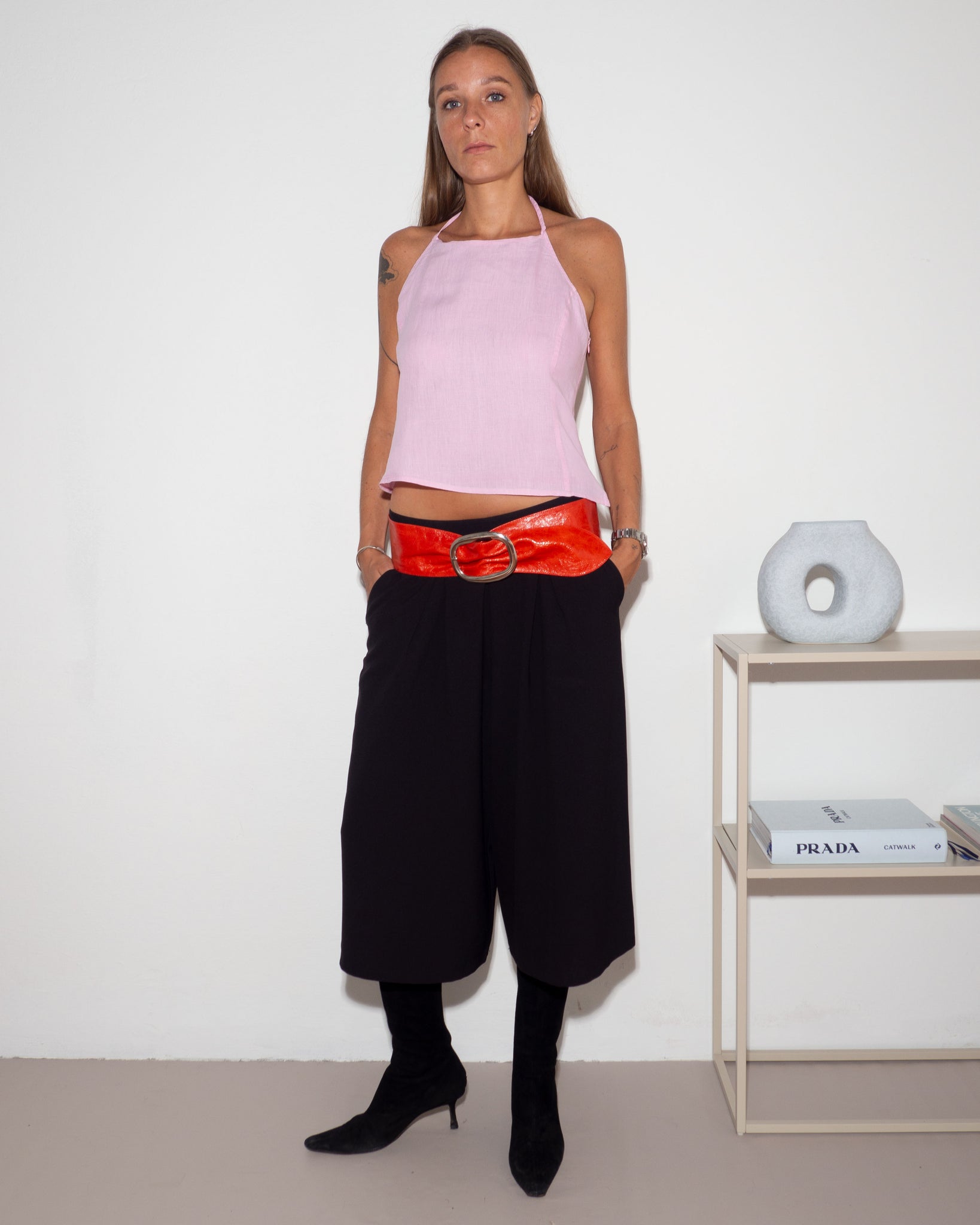 Pleated 3/4 Pants