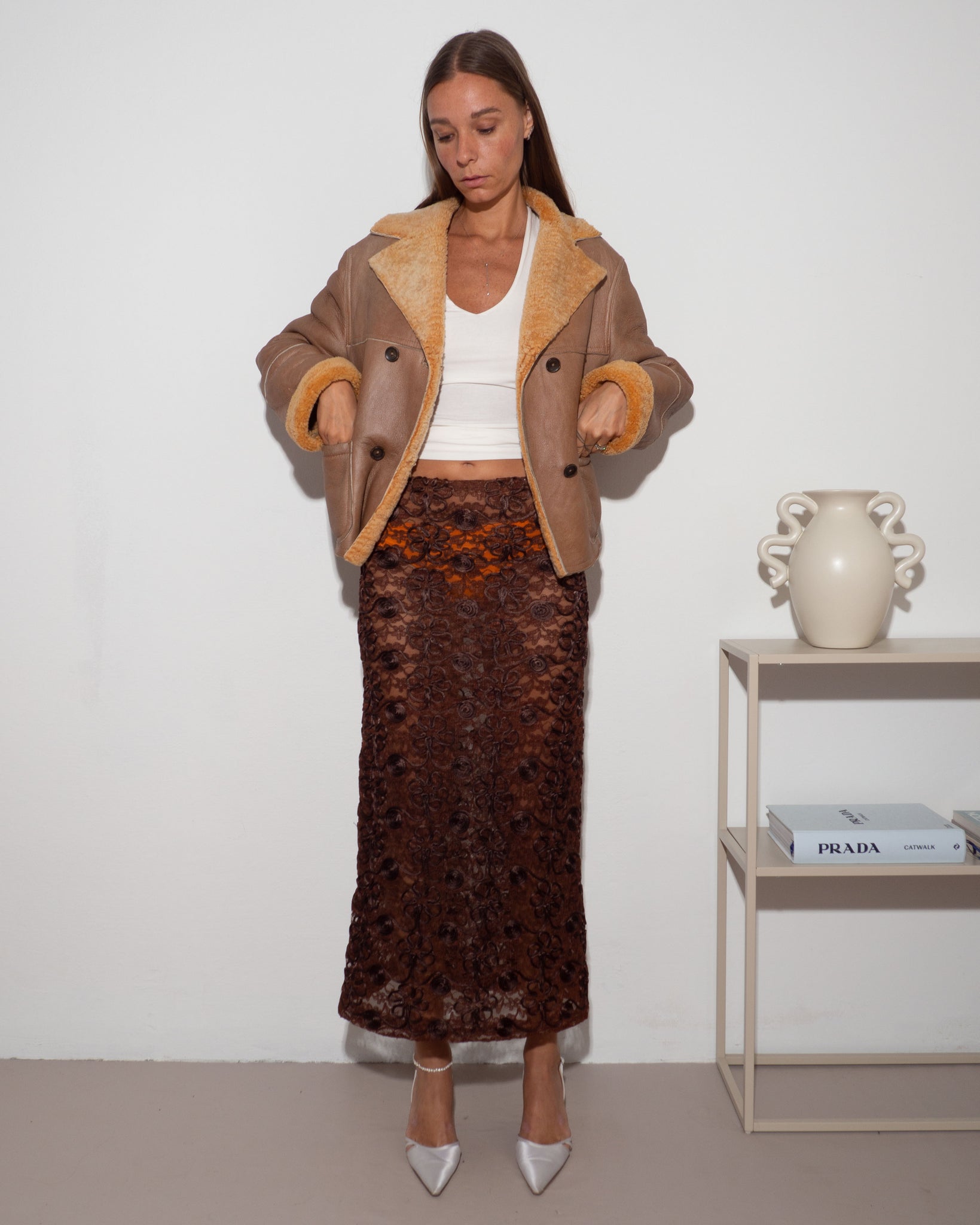 Brown Sheer Skirt