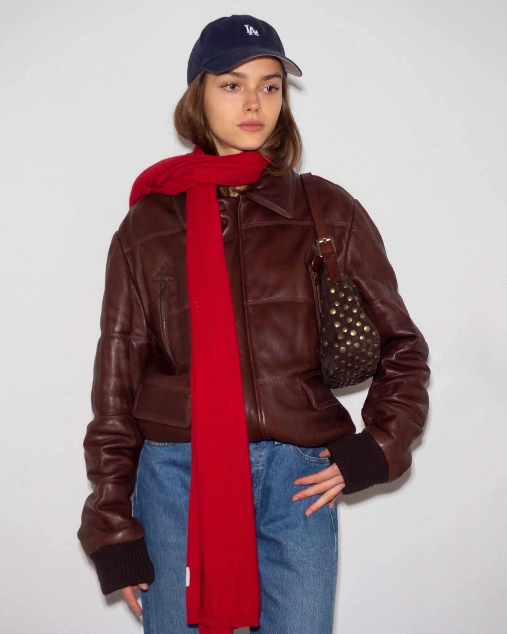 Leather Padded Bomber