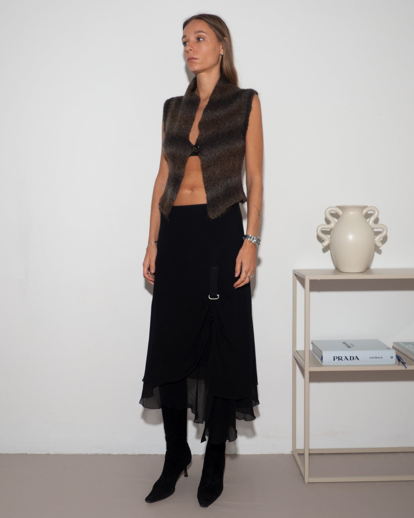 Silk Asymmetric Skirt