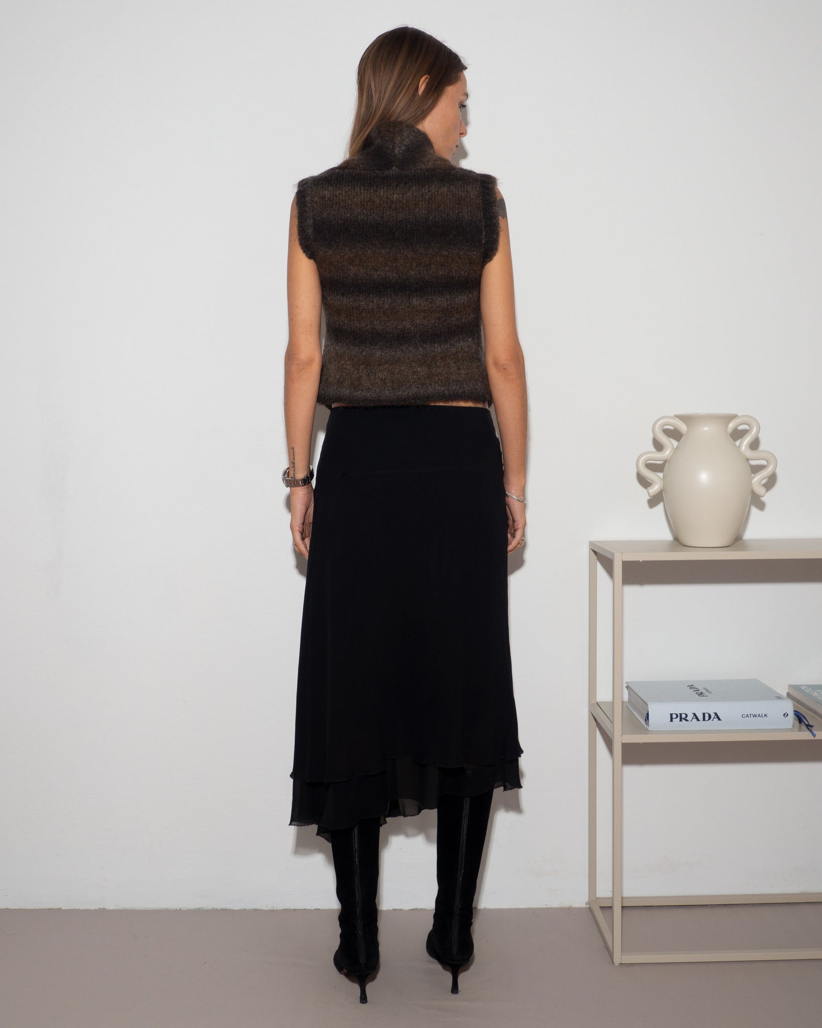 Silk Asymmetric Skirt