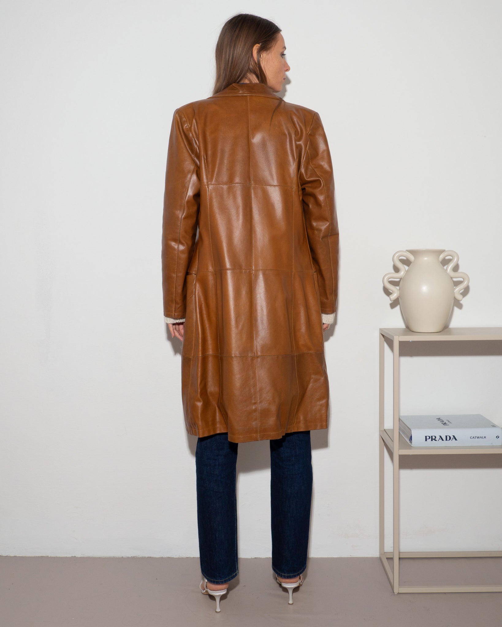 Tan Leather Coat