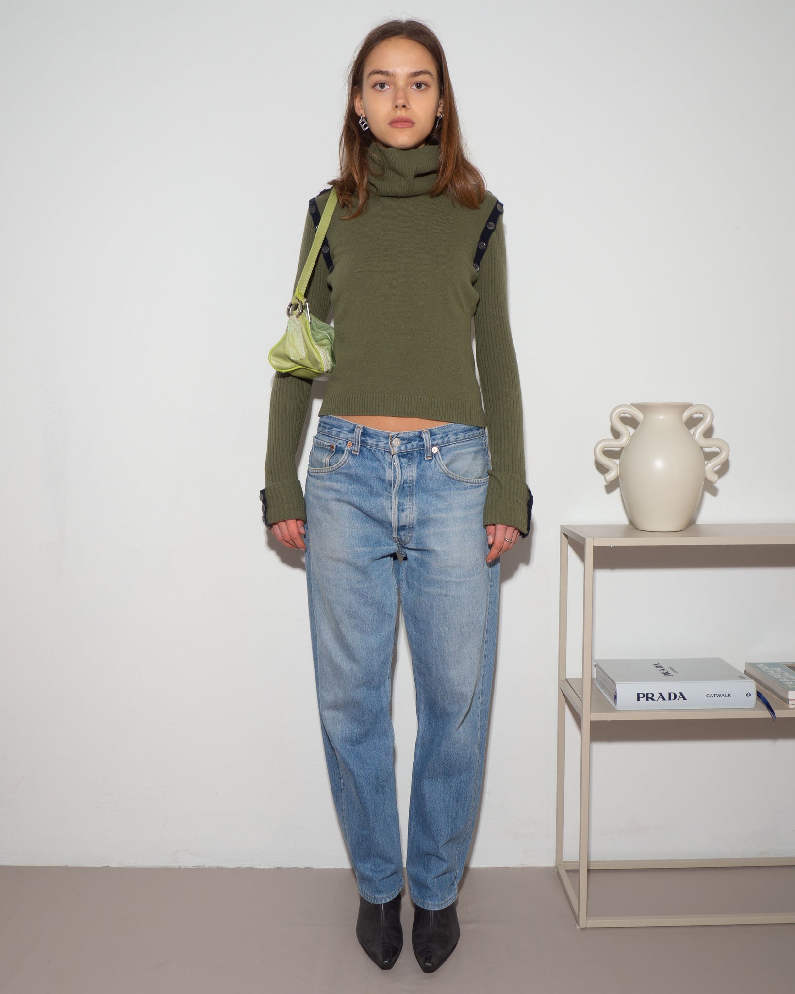 Turtleneck Knit Top