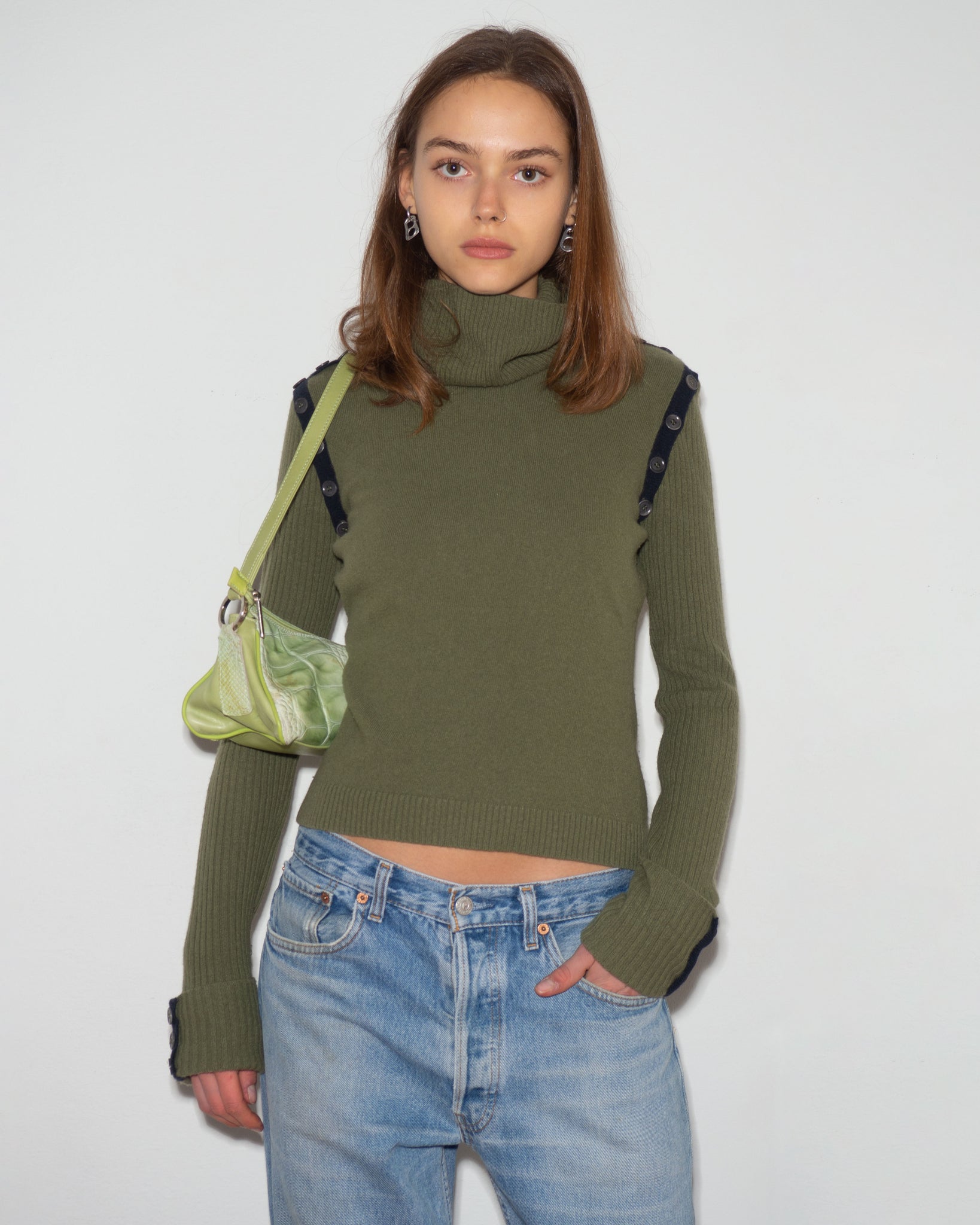 Turtleneck Knit Top