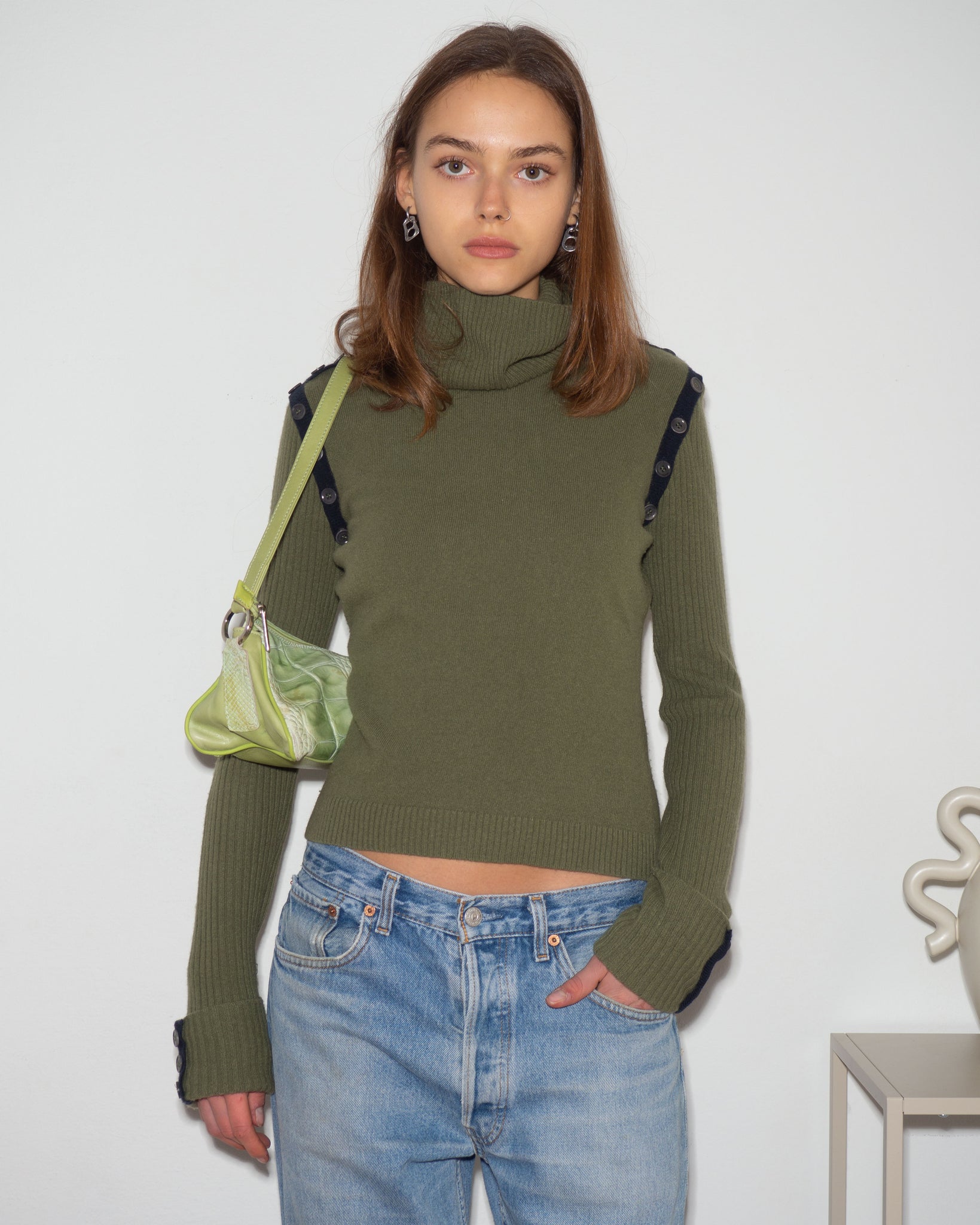 Turtleneck Knit Top