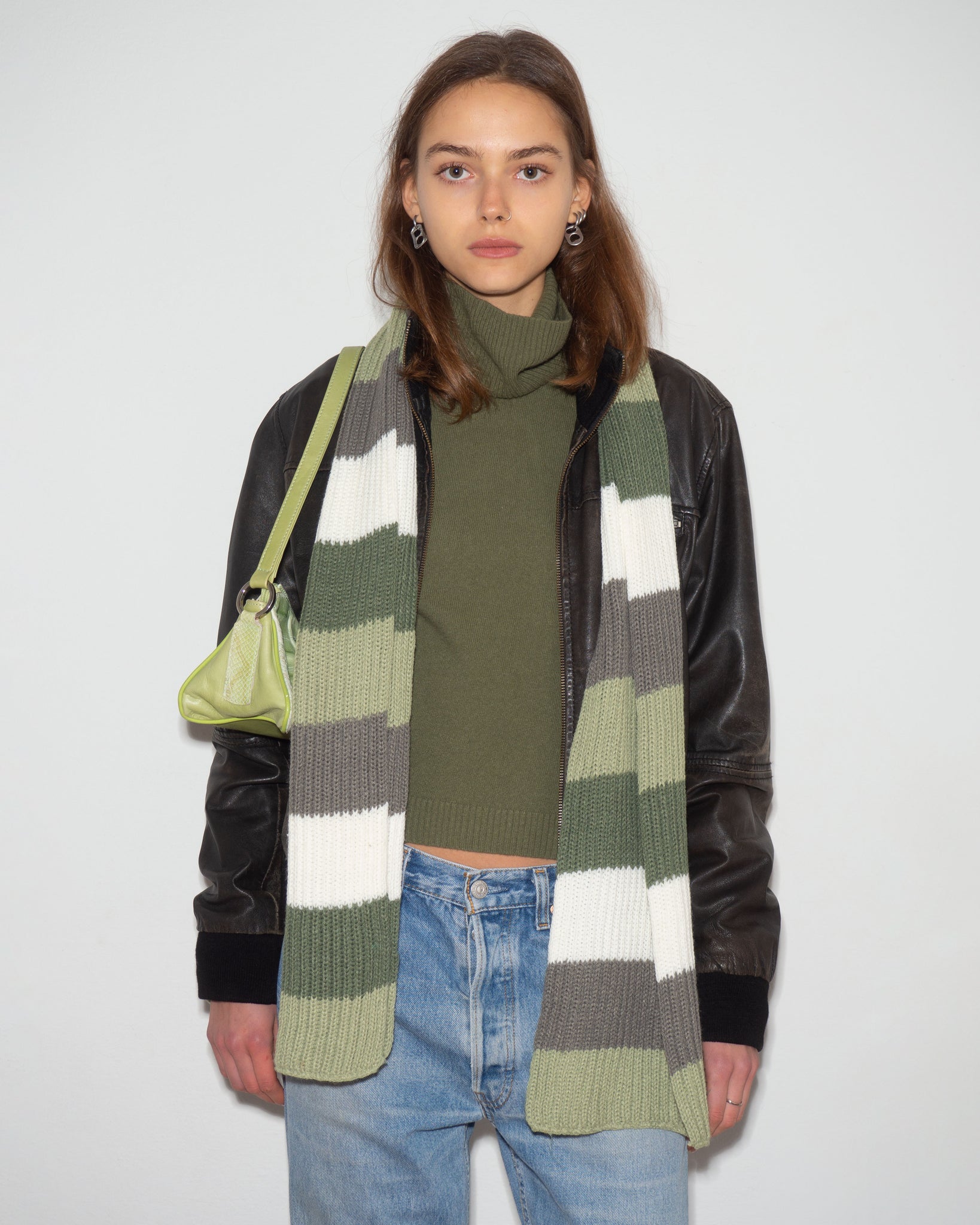 Striped Green Scarf