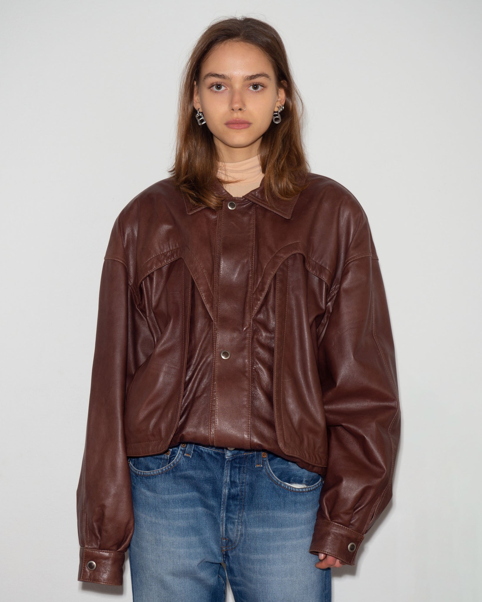 Leather Bomber Jacket