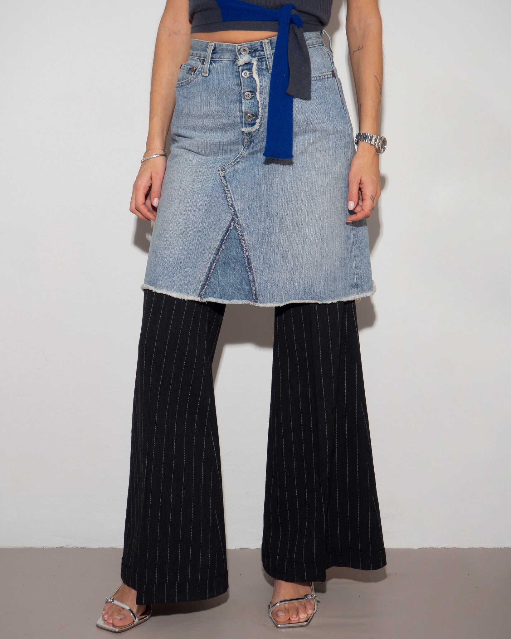 Pinstripe Wool Pants