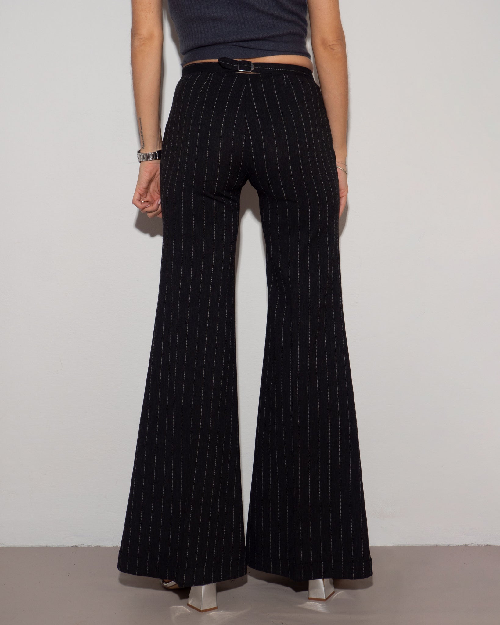 Pinstripe Wool Pants