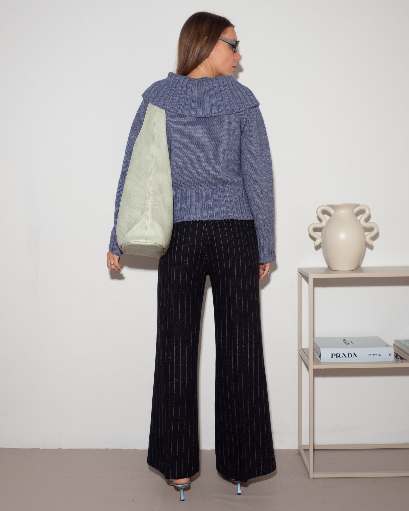 Pinstripe Wool Pants