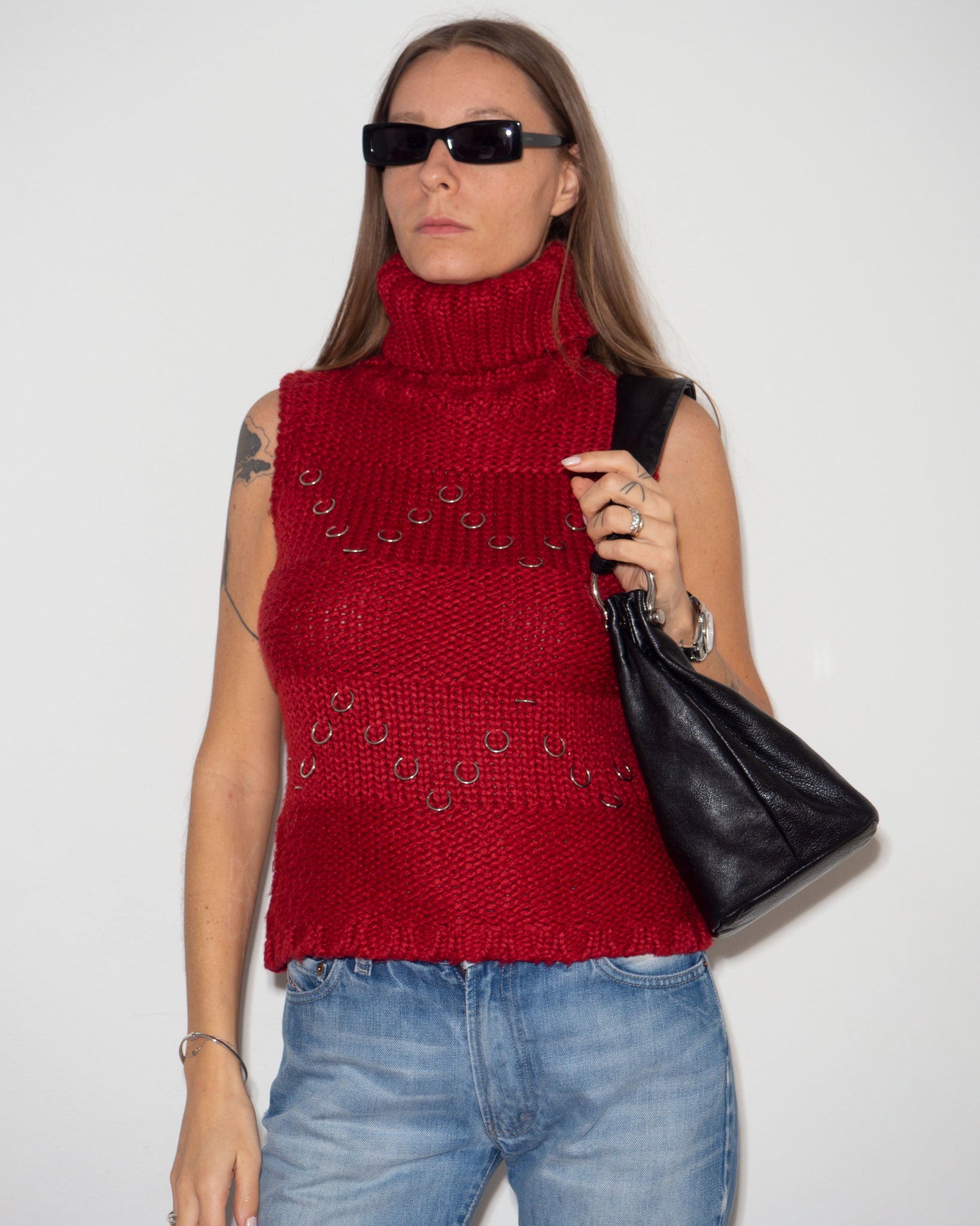 Knitted Turtleneck Vest