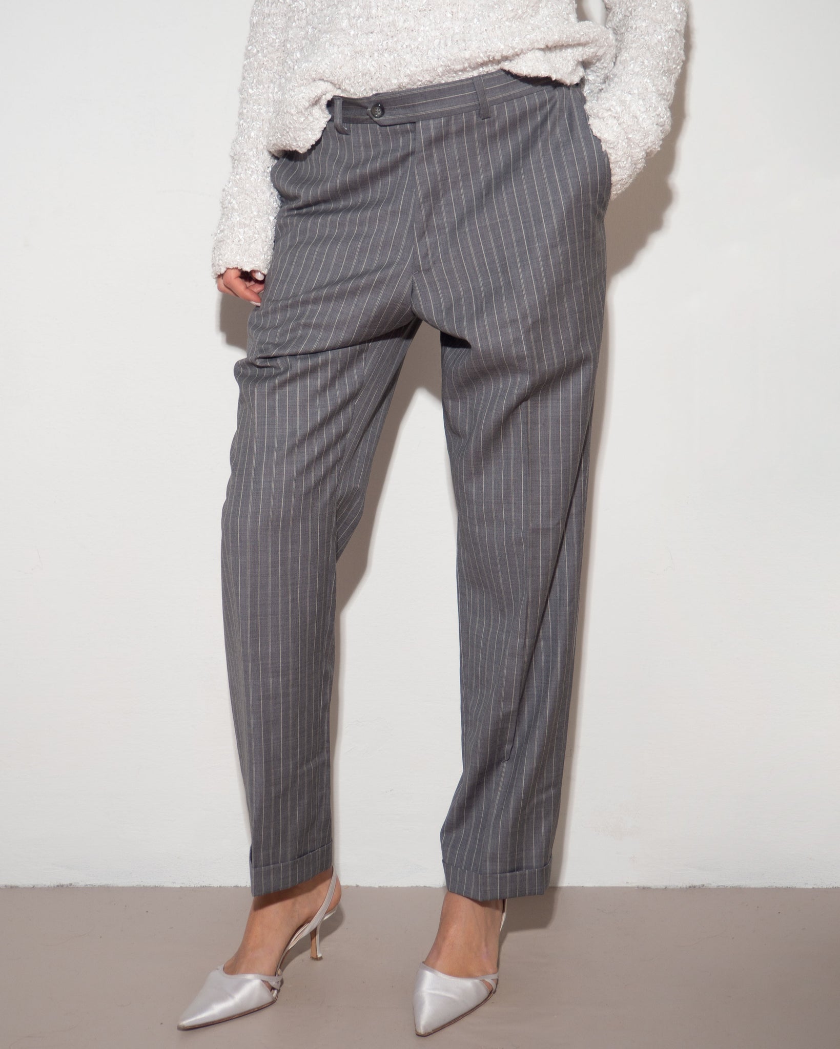 Tailored Pinstripe Trousers