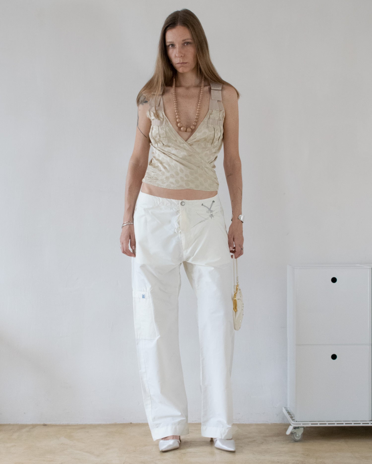 Polka Dot Silk Vest