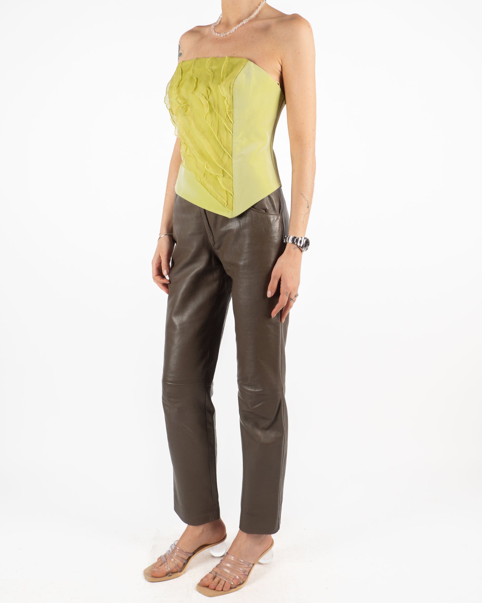 Ruffle Asymmetric Corset