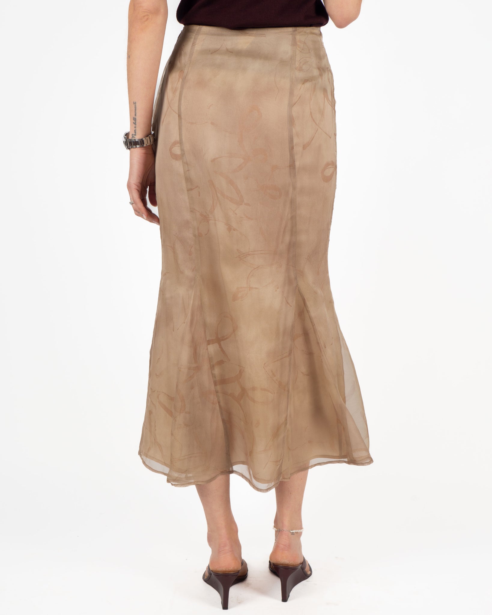 Silk Abstract Skirt